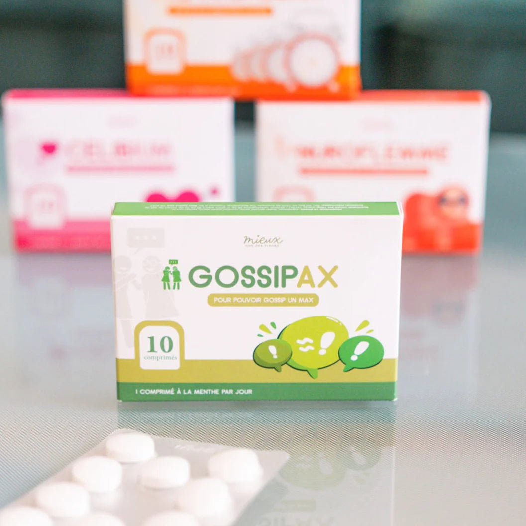 Comprimés Gossipax - Bonbons humoristiques
