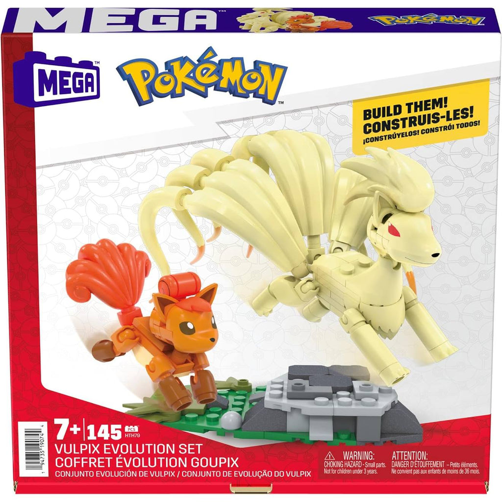 Mega pokémon - coffret de construction avec figurines goupix et feunard multicolore