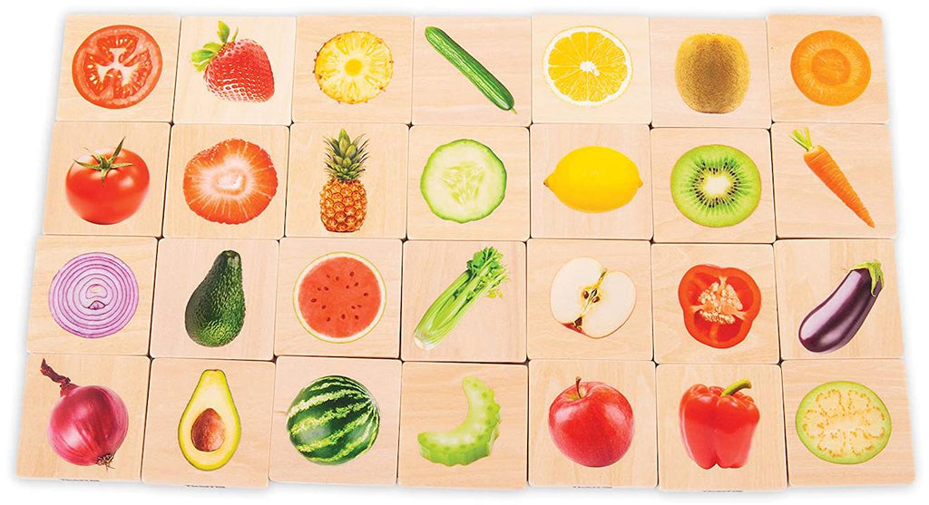 Memory fruits et légumes multi-coloured
