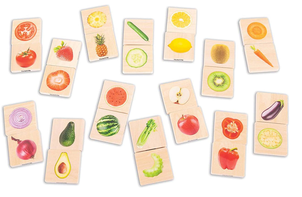 Memory fruits et légumes multi-coloured