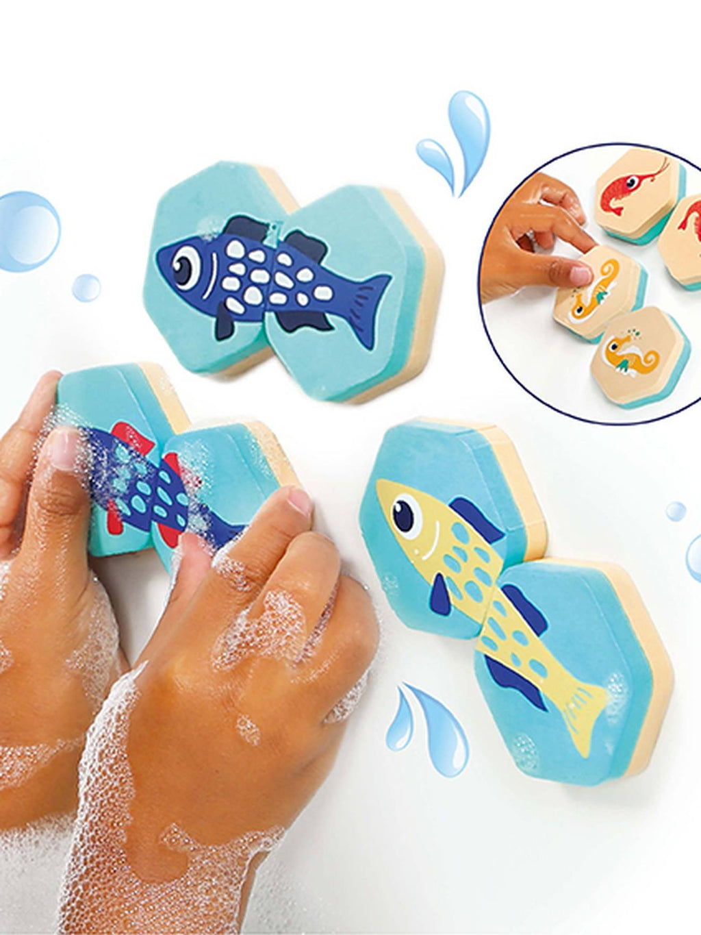 Memory puzzle bain - bleu