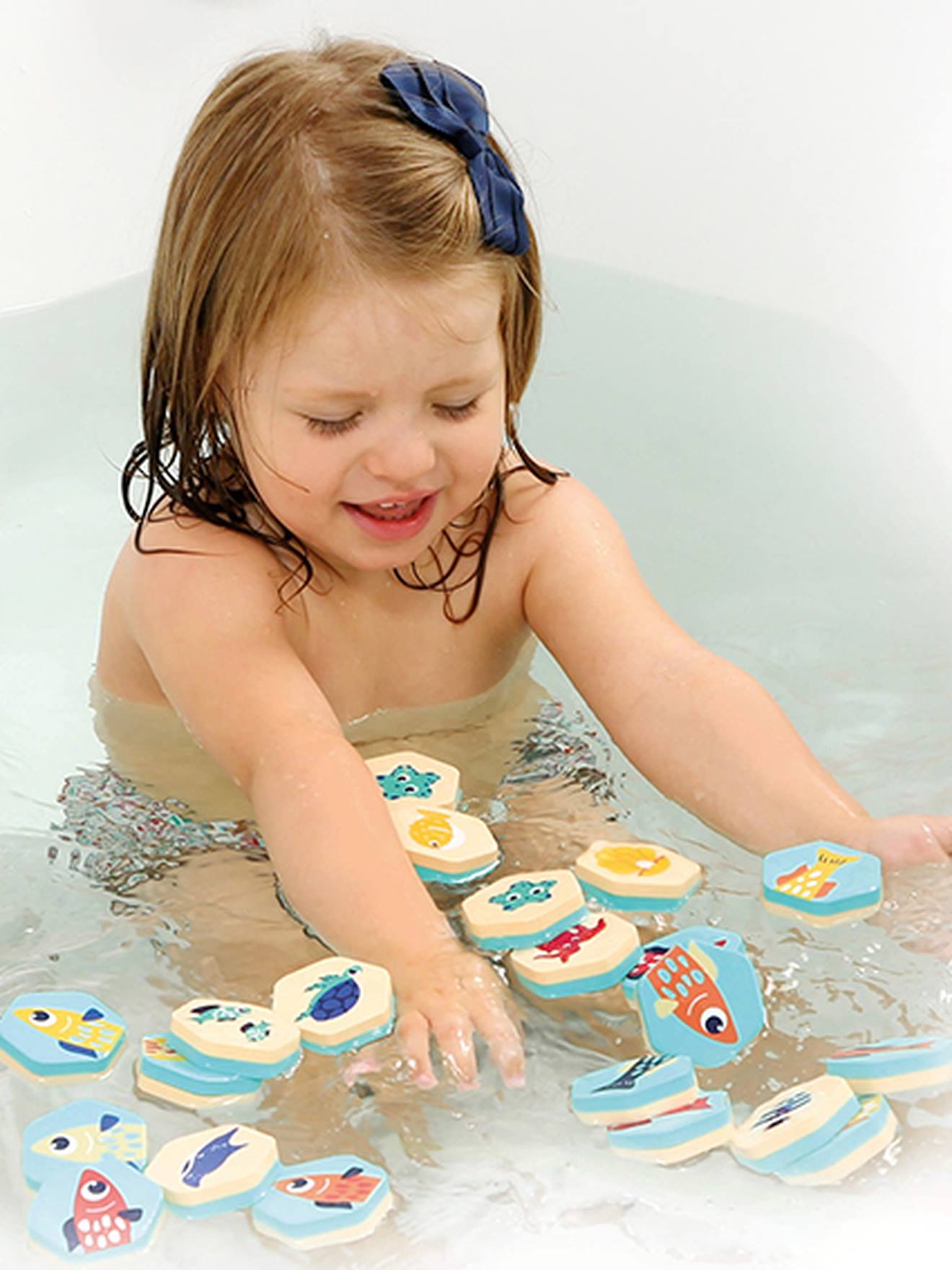 Memory puzzle bain - bleu