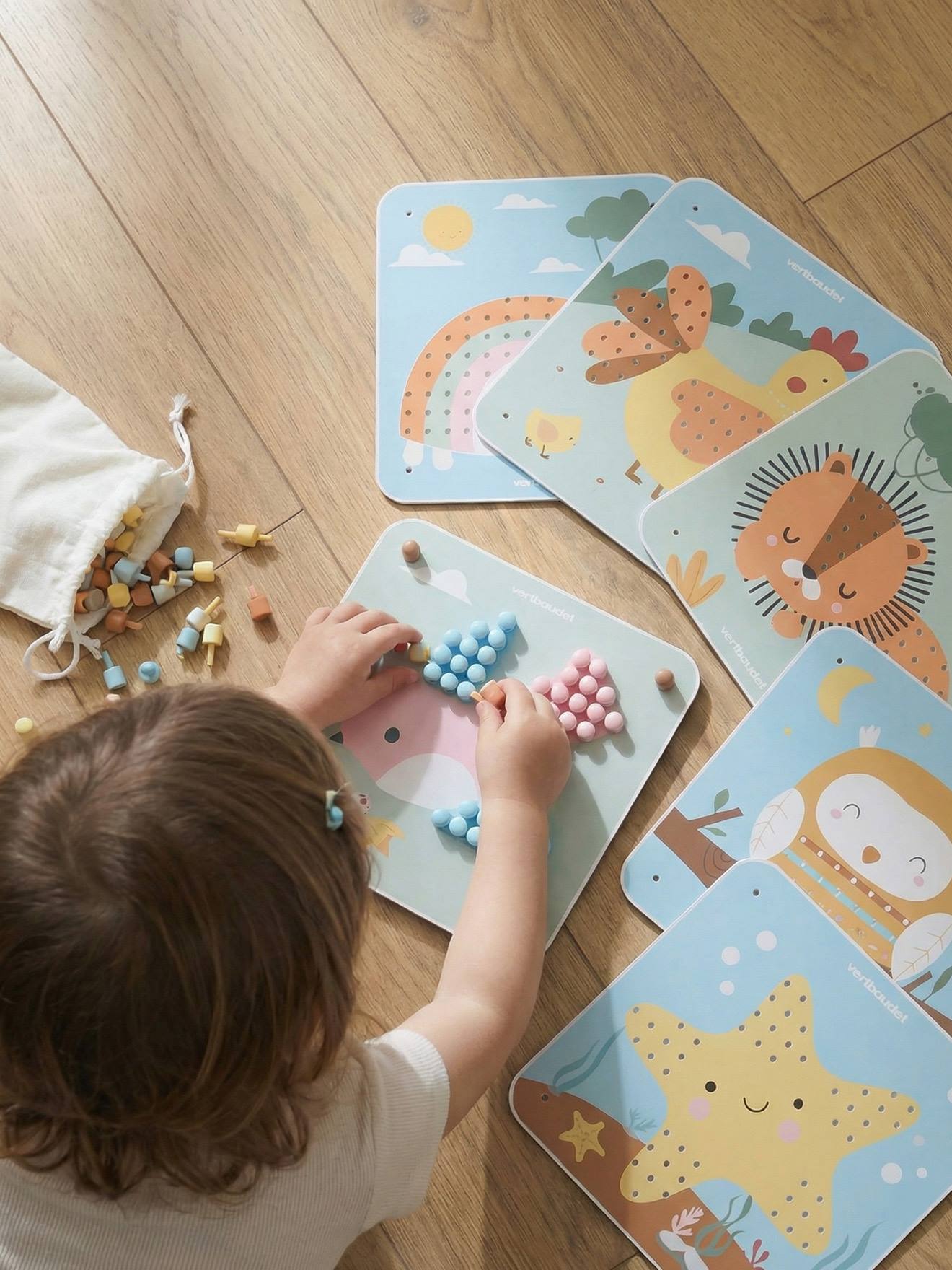 Mes premières mosaïques en bois FSC multicolore