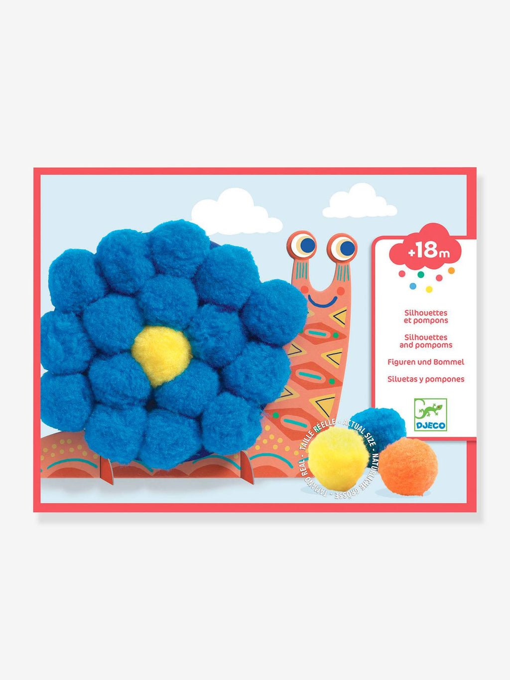 Mes premiers collages de pompons - animaux tout doux - multicolore
