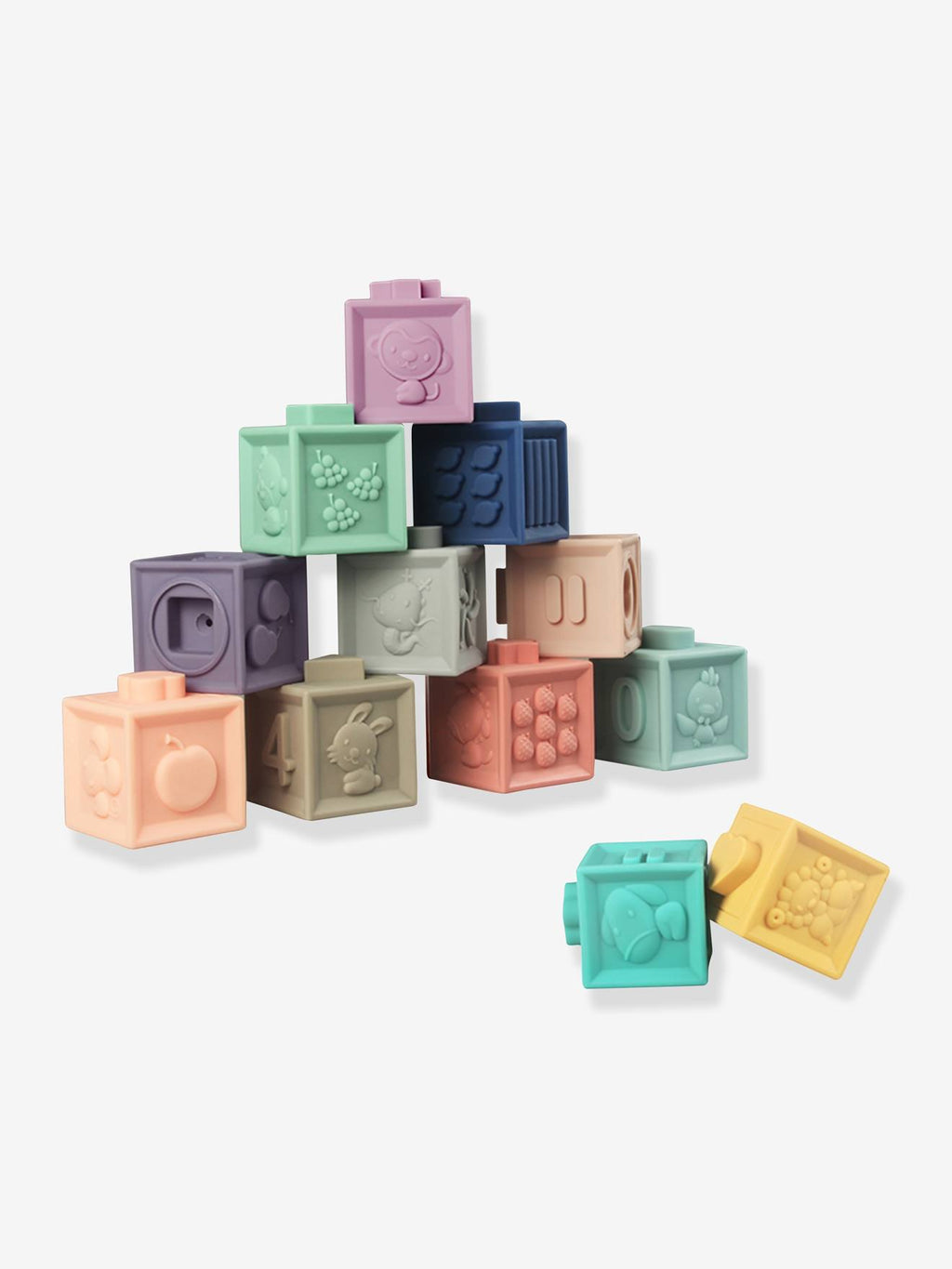 Mes premiers cubes éducatifs pastel multicolore