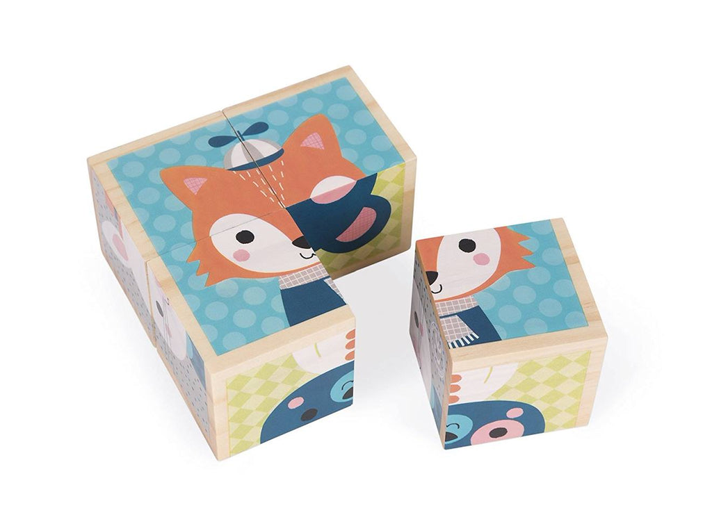 Mes premiers cubes - portraits de la forêt bleu
