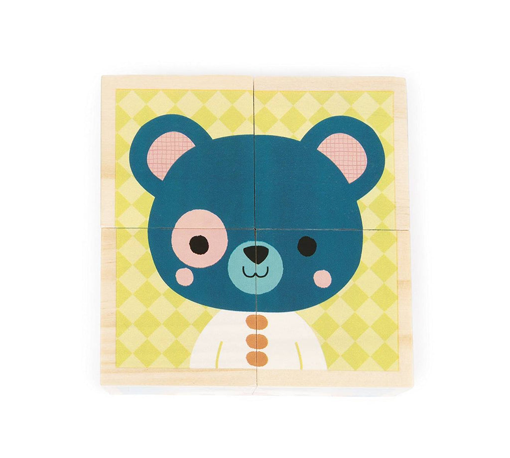 Mes premiers cubes - portraits de la forêt bleu