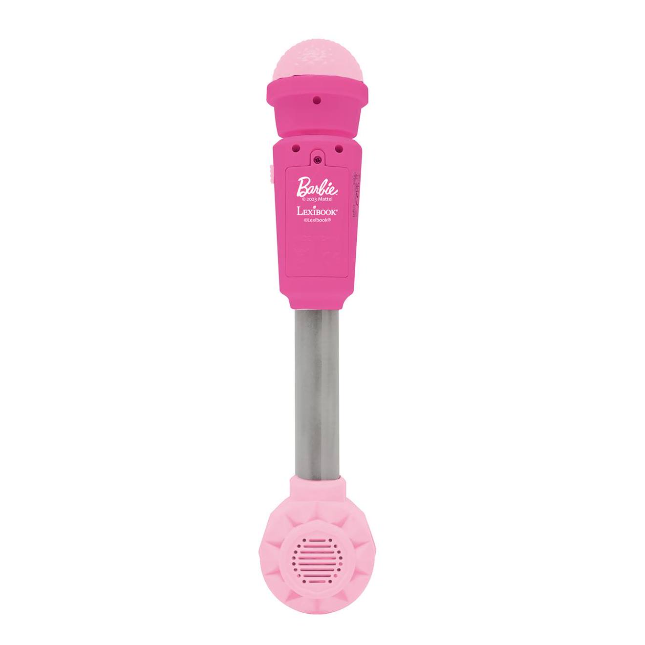 Microphone Barbie avec tube lumineux et enceinte multicolore