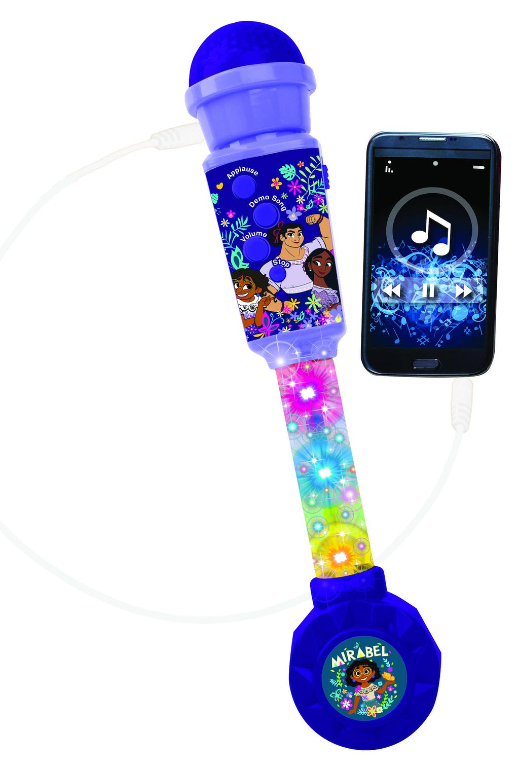 Microphone Encanto avec tube lumineux et enceinte multicolore