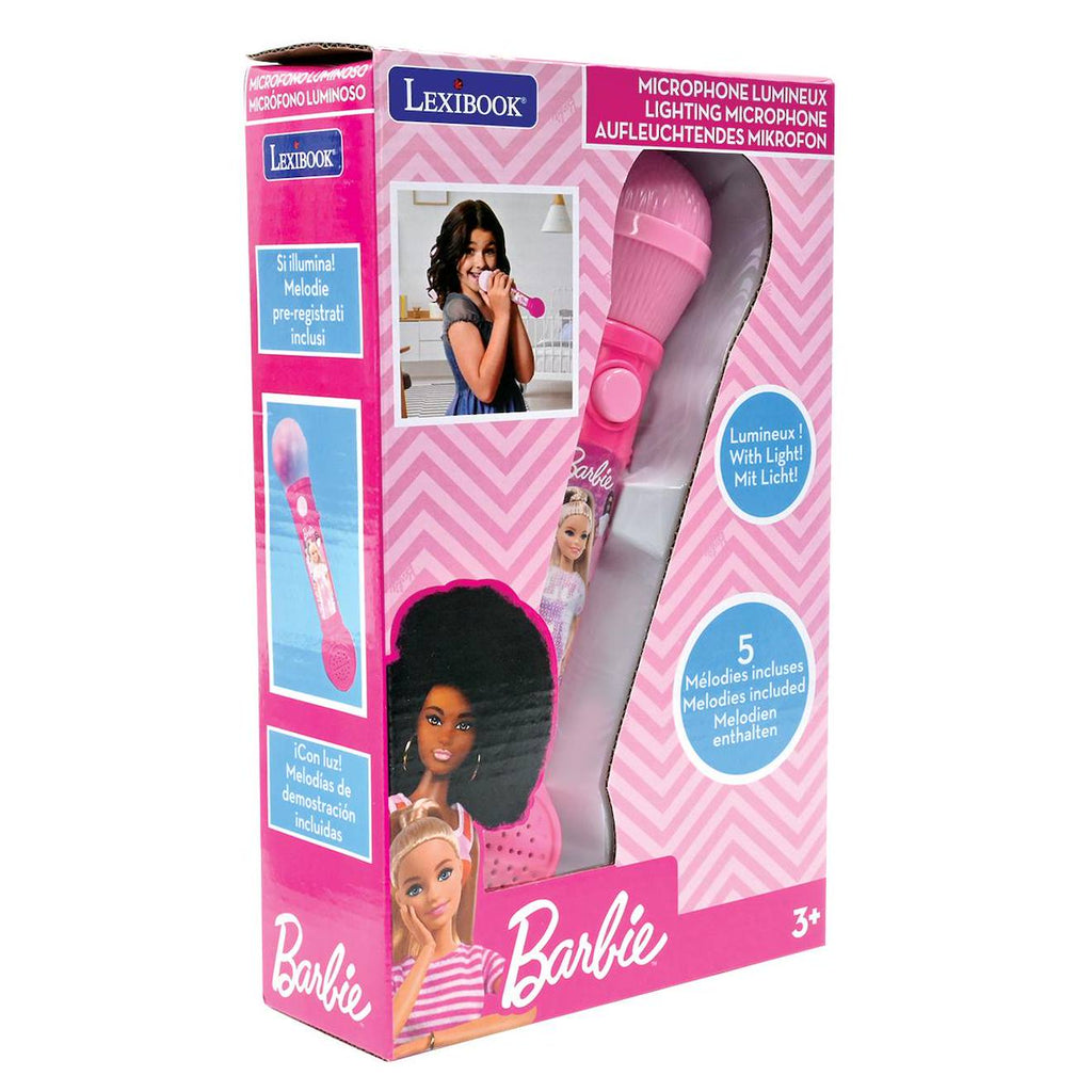 Microphone lumineux avec mélodies et effets sonores Barbie multicolore