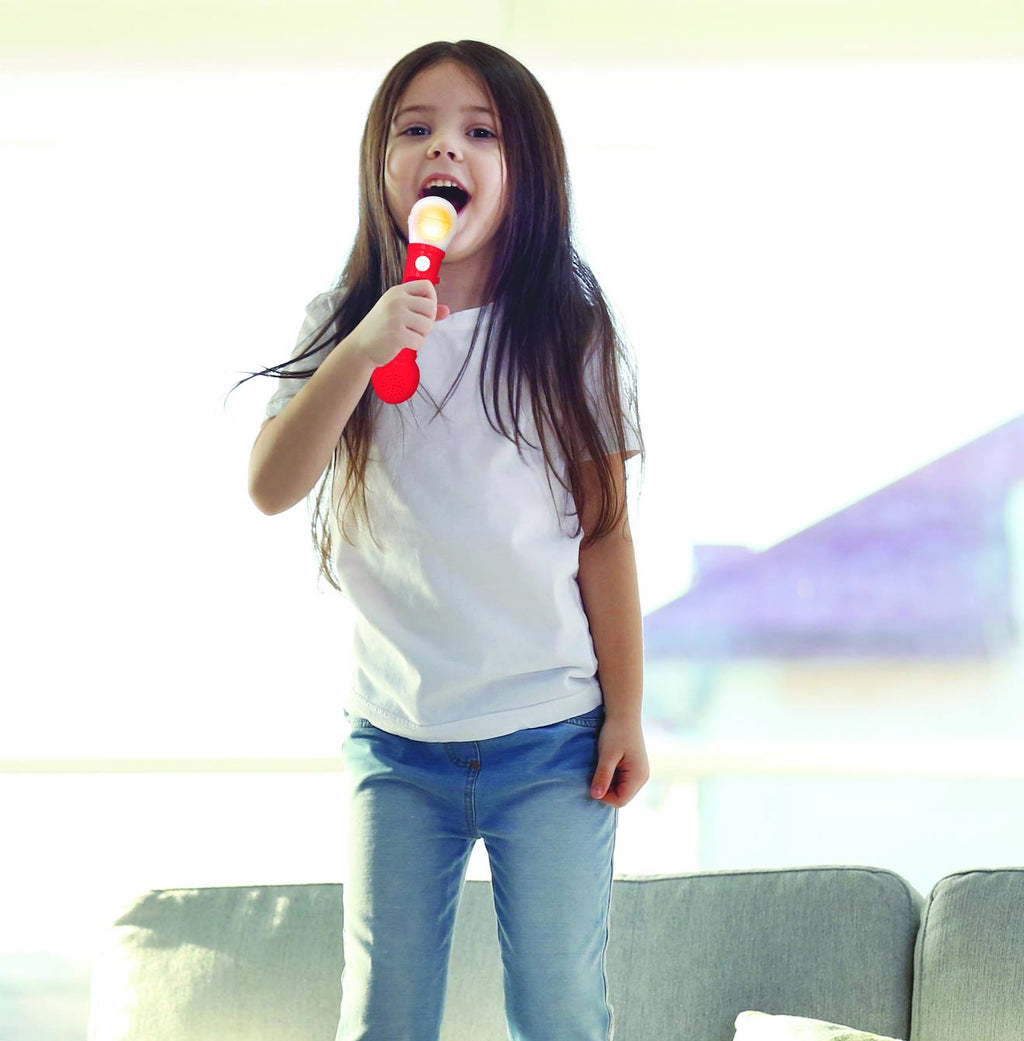 Microphone lumineux avec mélodies et effets sonores miraculous multicolore