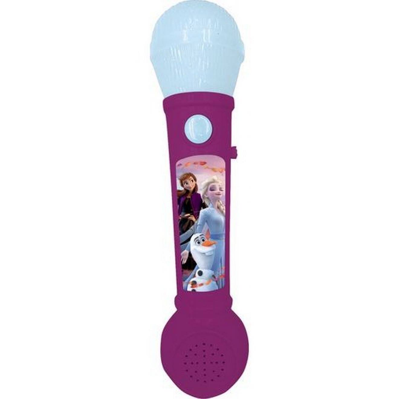 Microphone lumineux avec mélodies et effets sonores reines des neiges multicolore