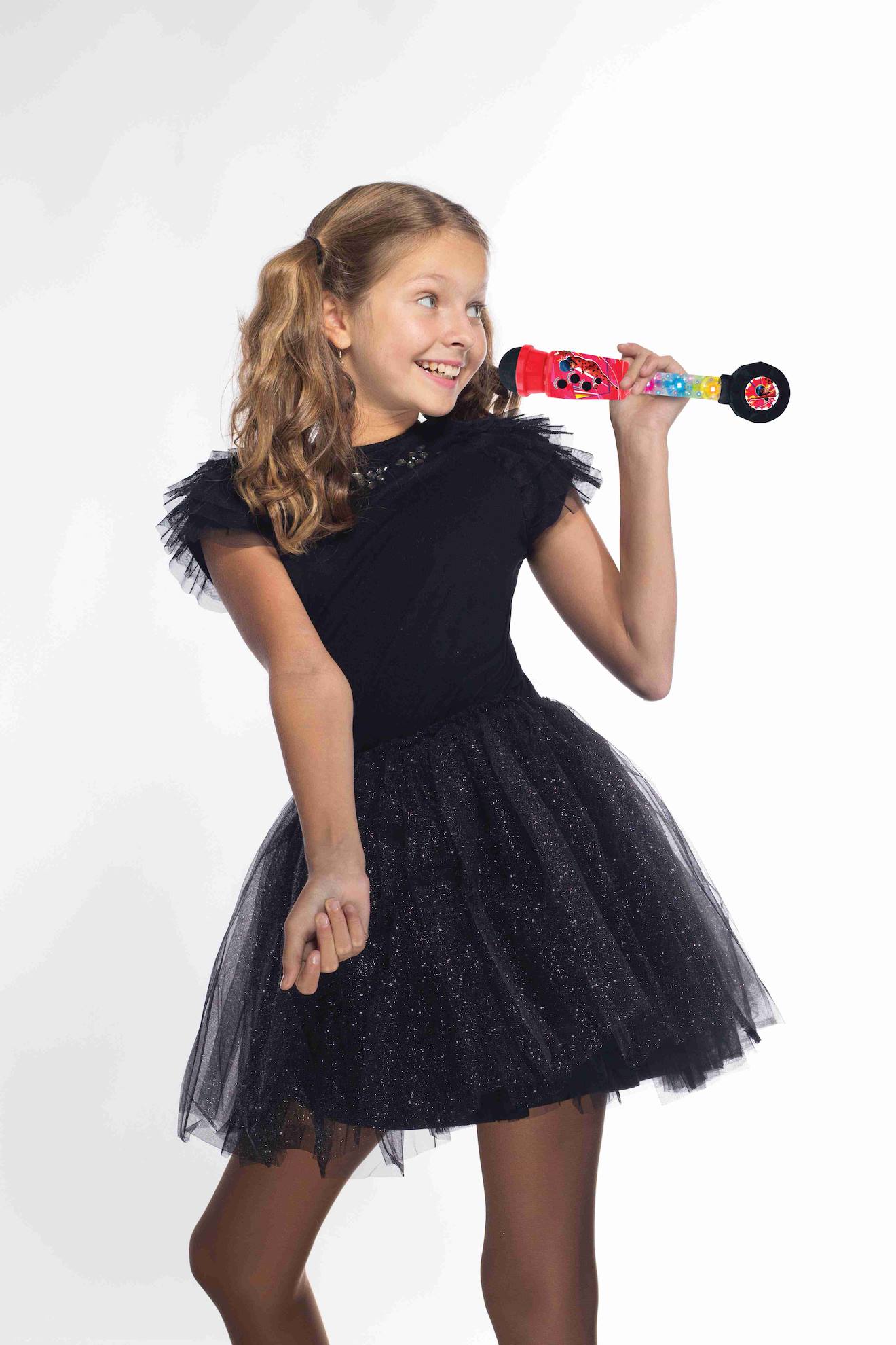 Microphone miraculous avec tube lumineux et enceinte multicolore