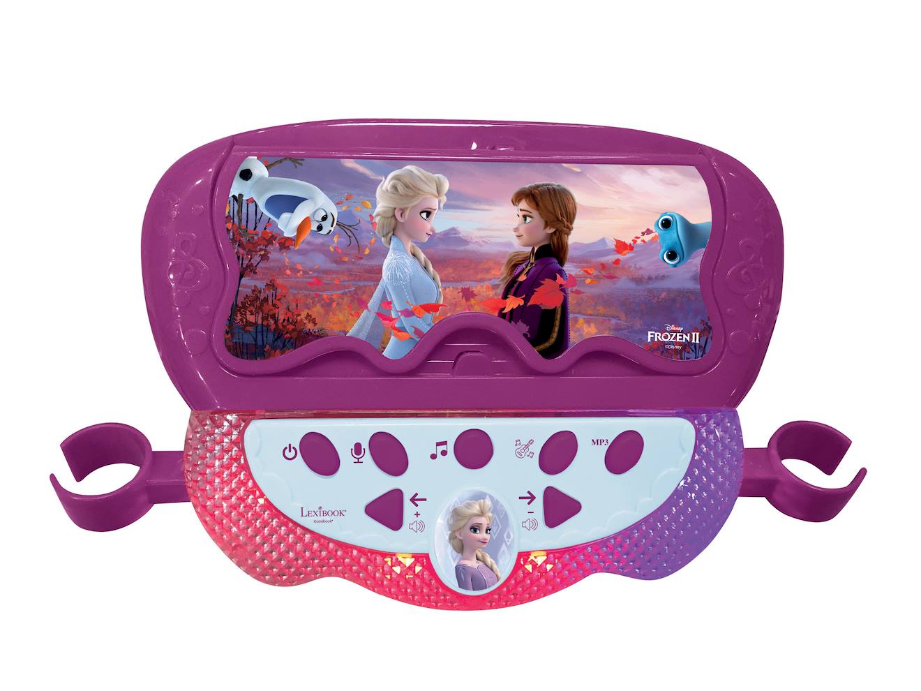 Microphone sur pied enceinte Bluetooth Reine des Neiges violet
