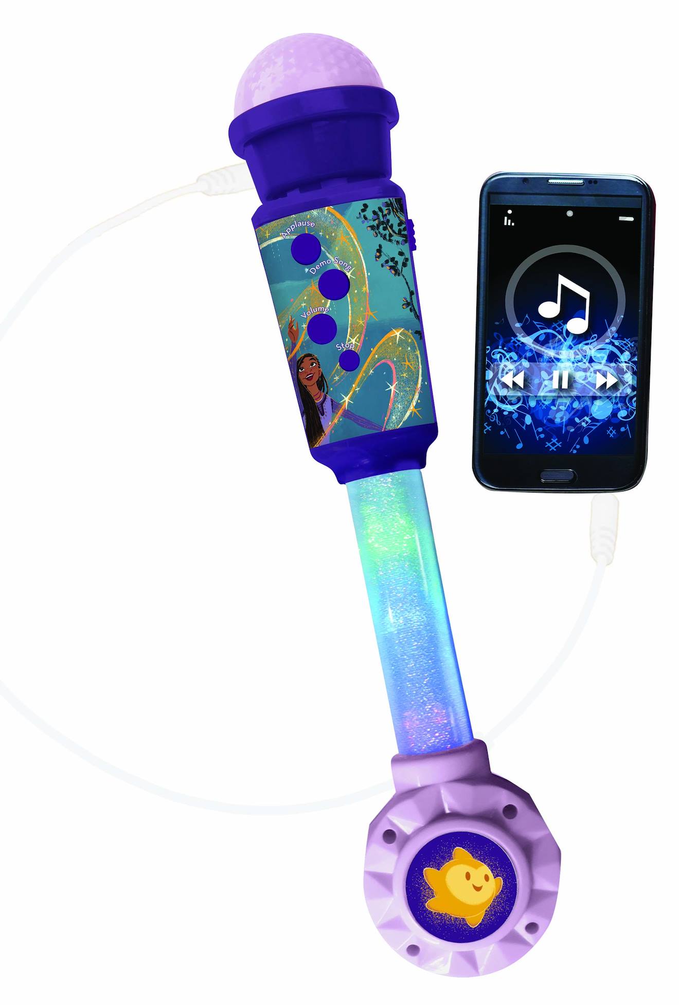 Microphone Wish avec tube lumineux et enceinte multicolore