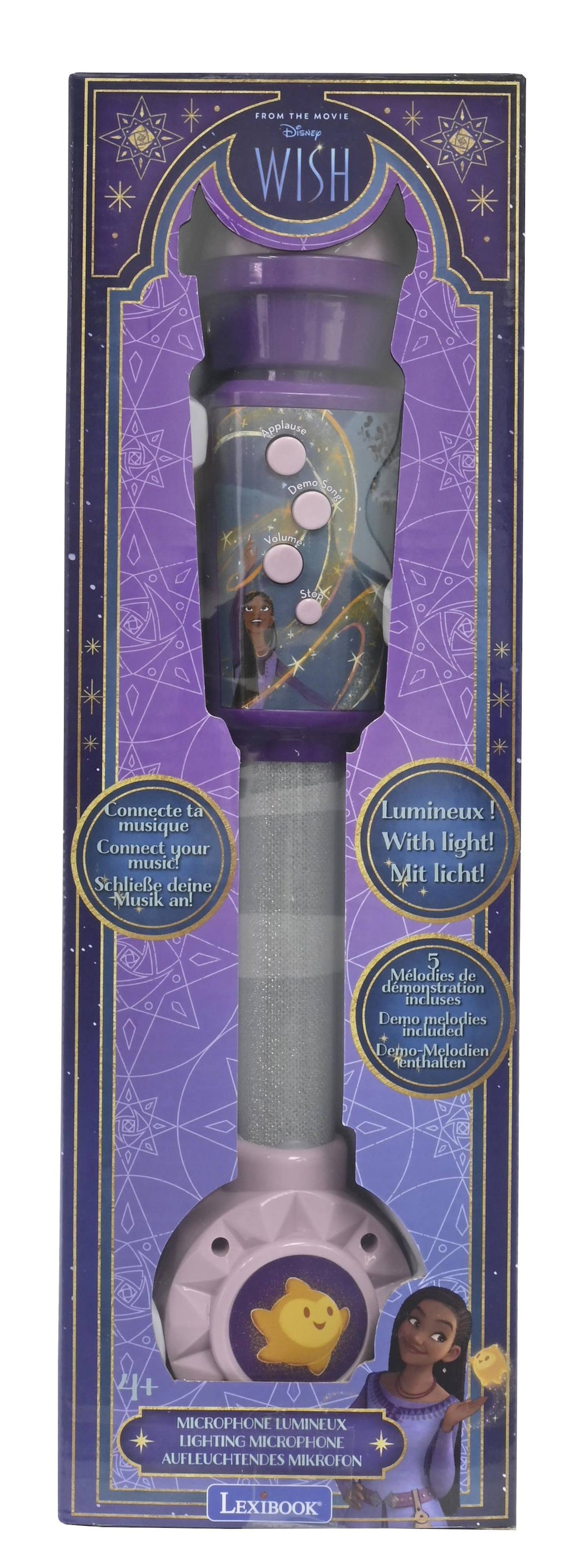 Microphone Wish avec tube lumineux et enceinte multicolore