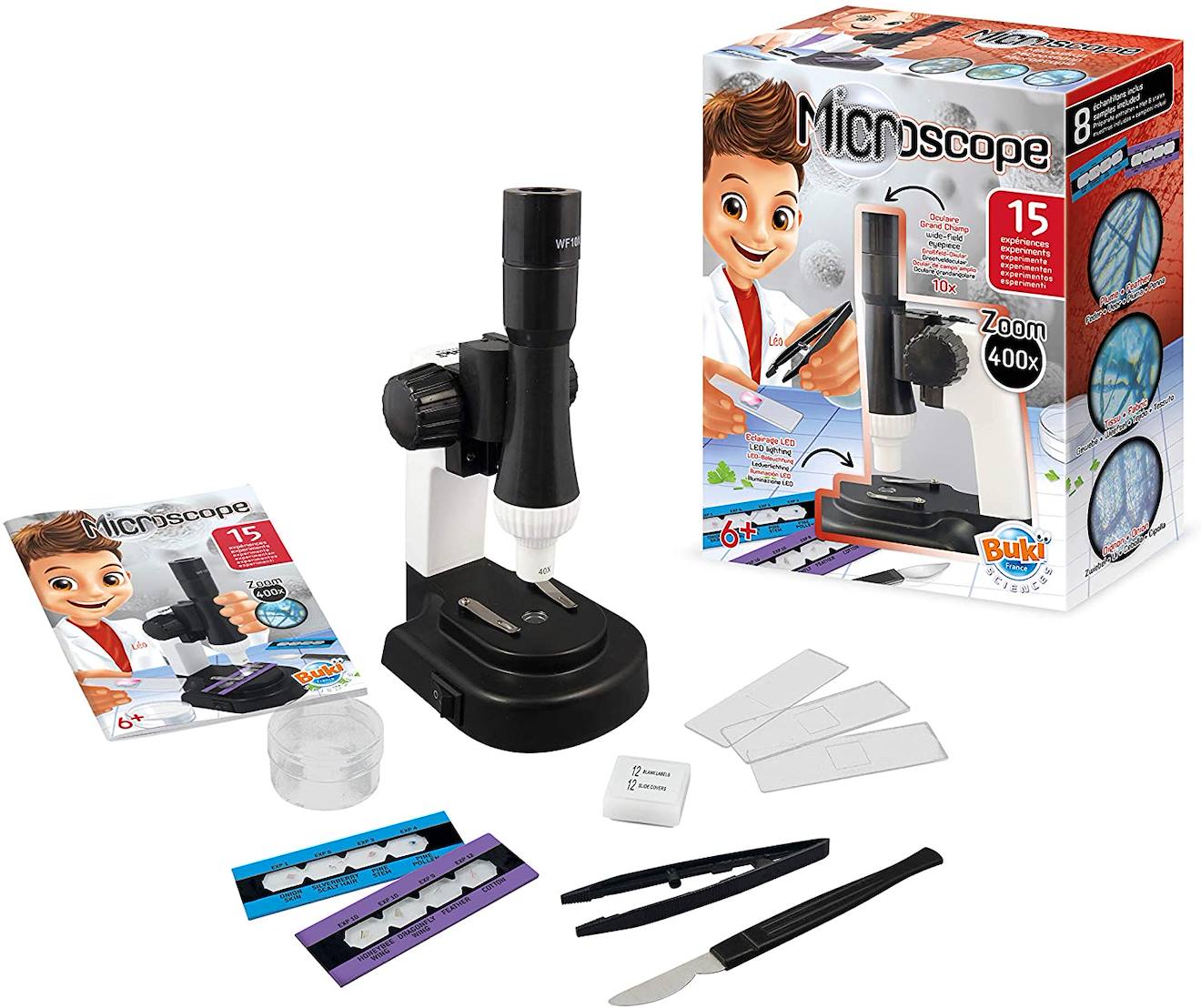 Microscope 15 expériences gris
