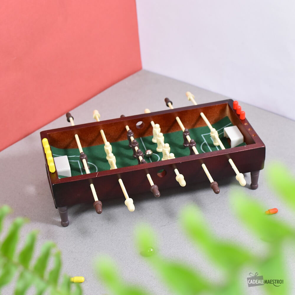 Mini Baby-Foot de Table en Bois - Jeux de Bureau Philos