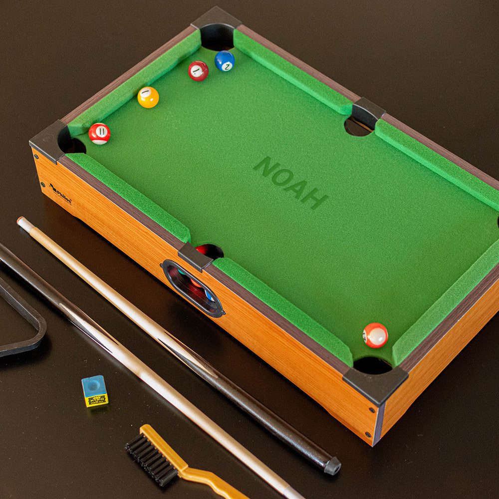 Mini Billard de Table Prénom à Personnaliser - Jeu d'Adresse