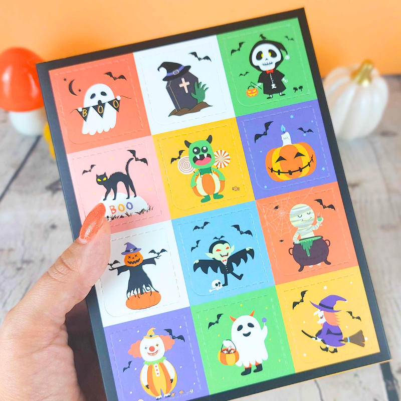 Mini calendrier de l'Avent Halloween 12 cases de bonbons Génération Souvenirs
