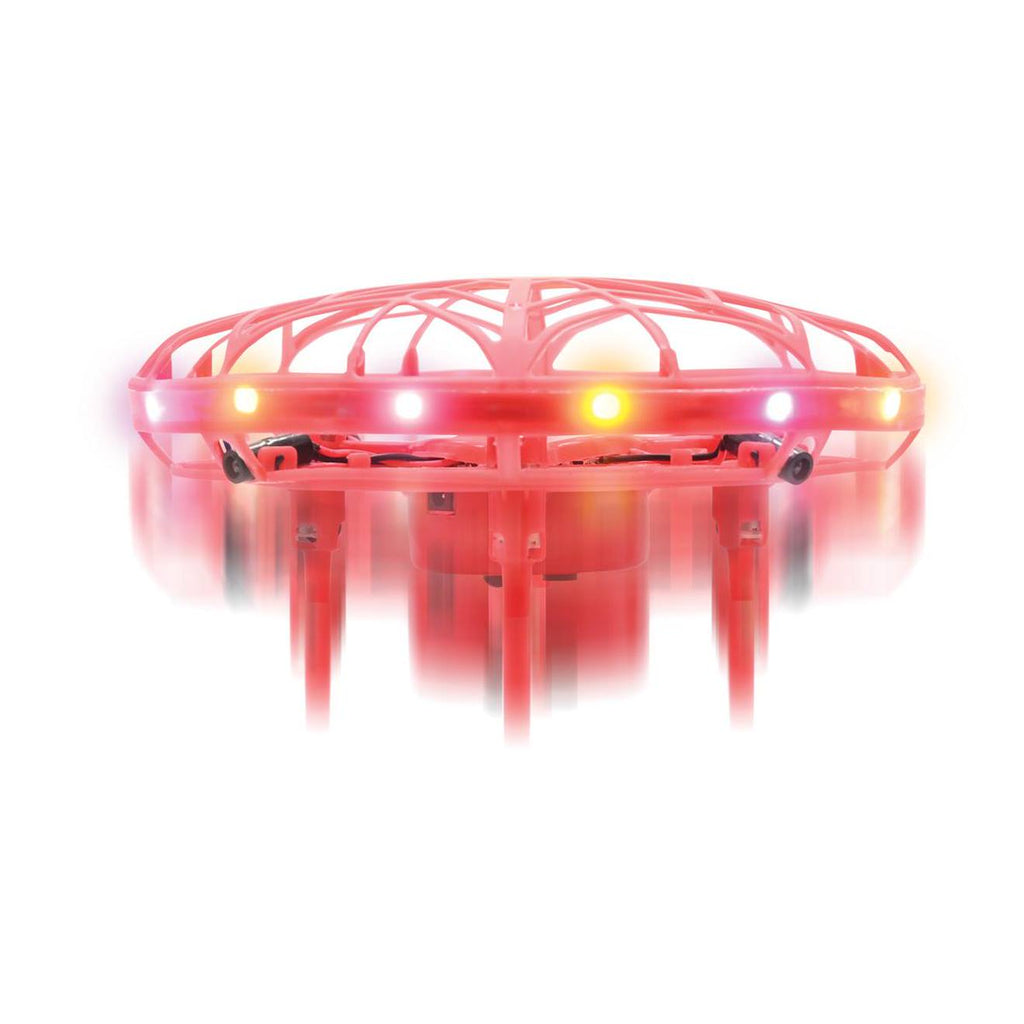 Mini drone à contrôle gestuel mains libres, rechargeable rouge