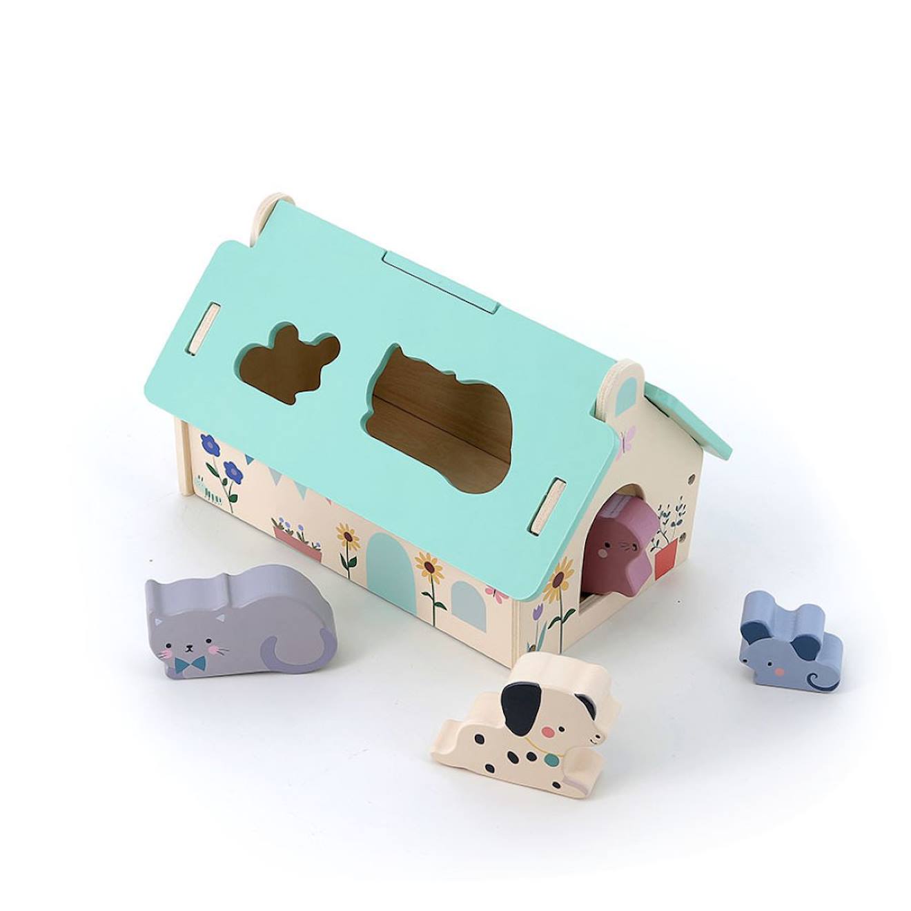 Mini ferme des formes beige