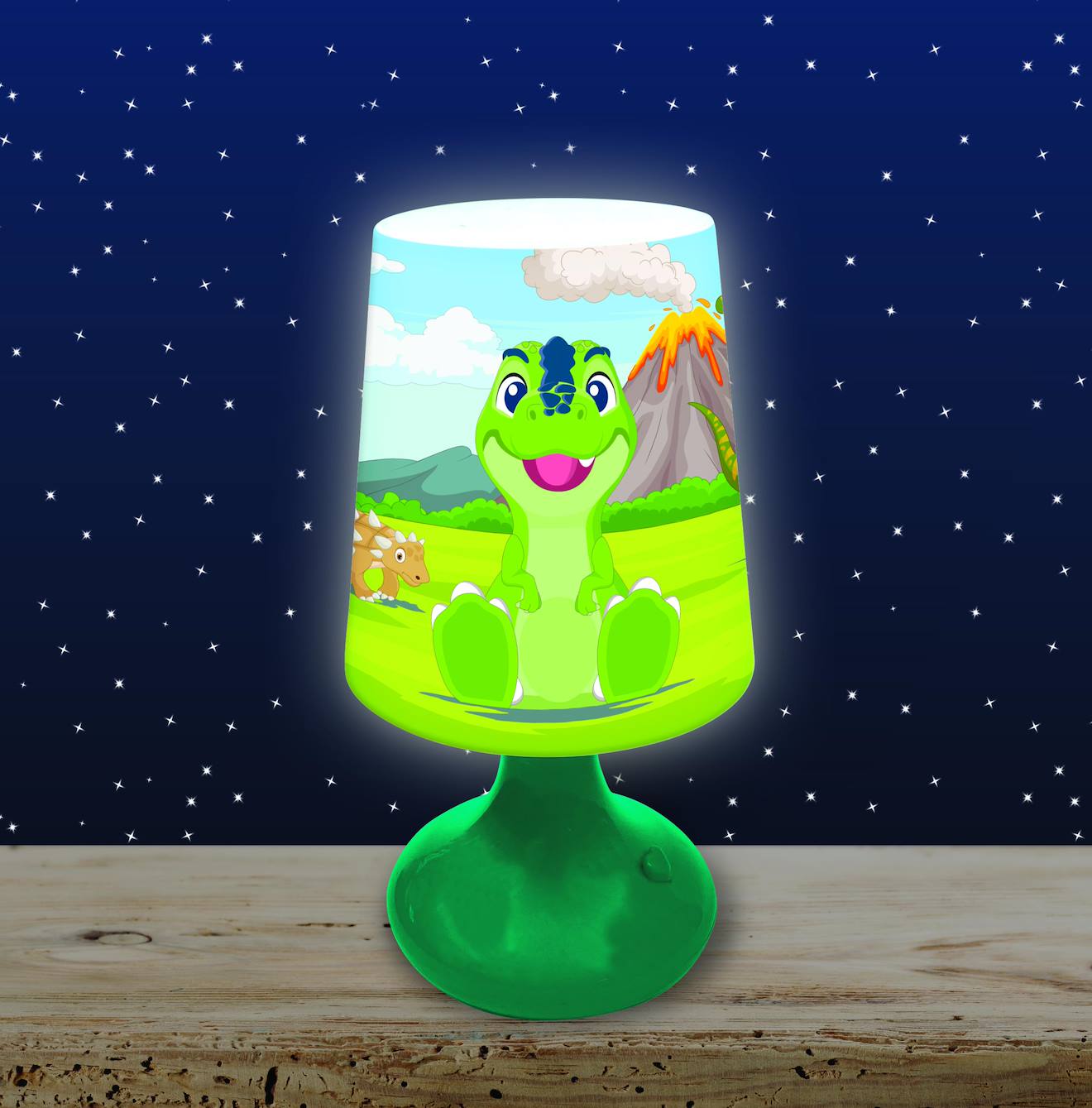Mini lampe de chevet veilleuse sans fil dinosaure vert