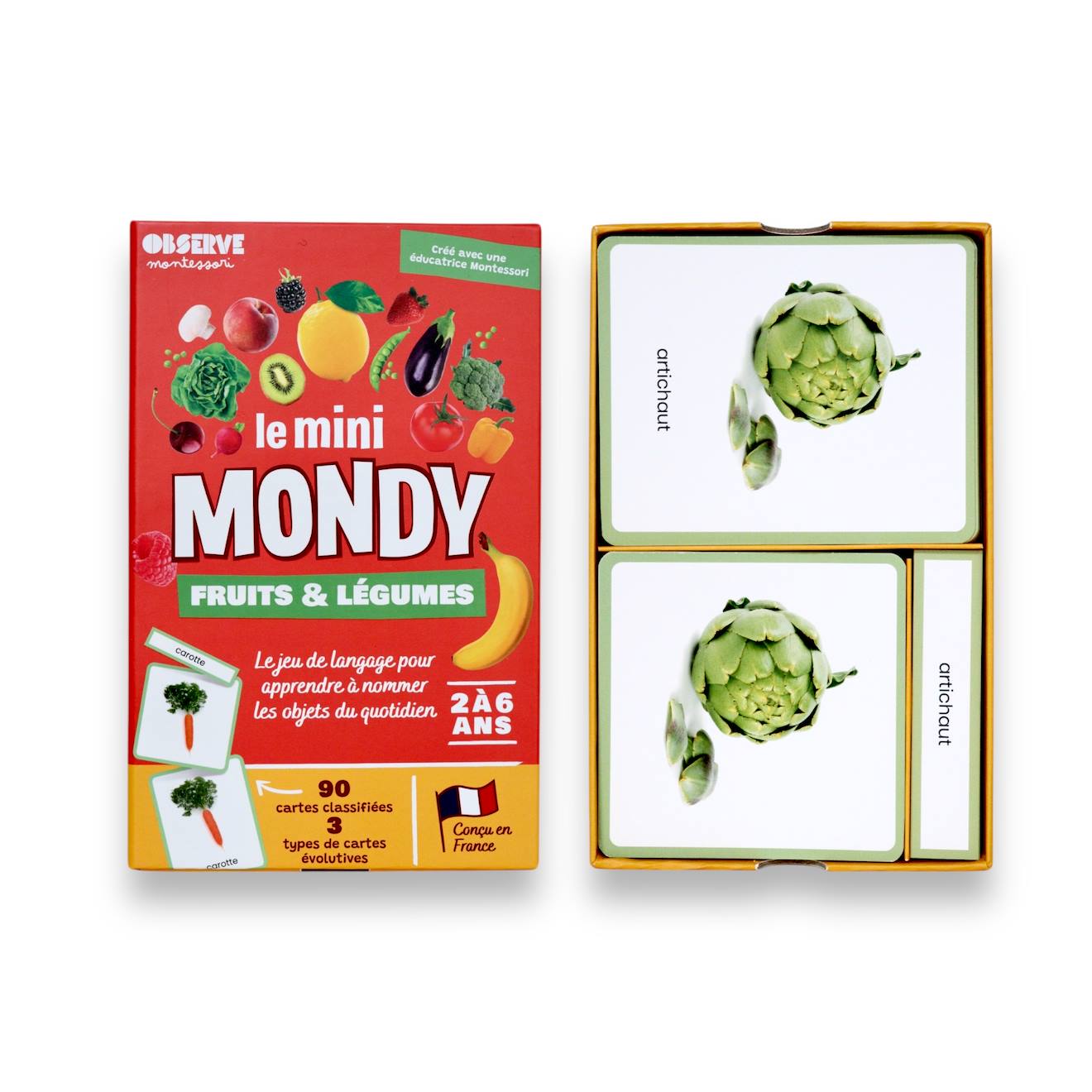 Mini-mondy - 90 cartes maison - langage fruits & légumes