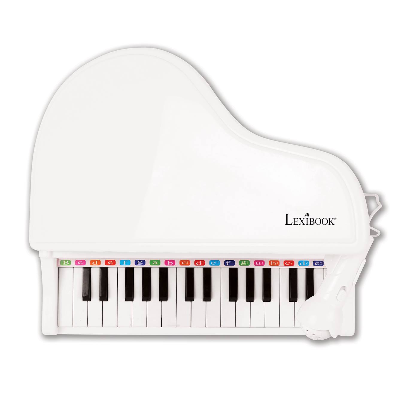 Mini piano à queue électronique avec micro blanc