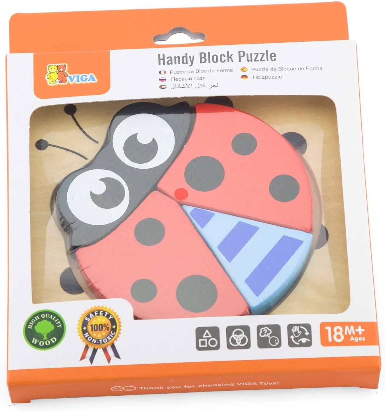 Mini puzzle coccinelle rouge