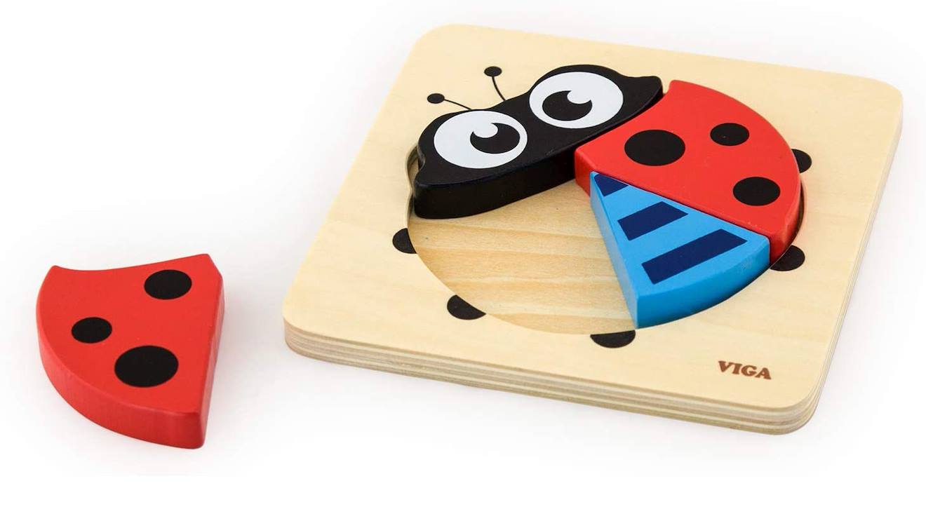 Mini puzzle coccinelle rouge