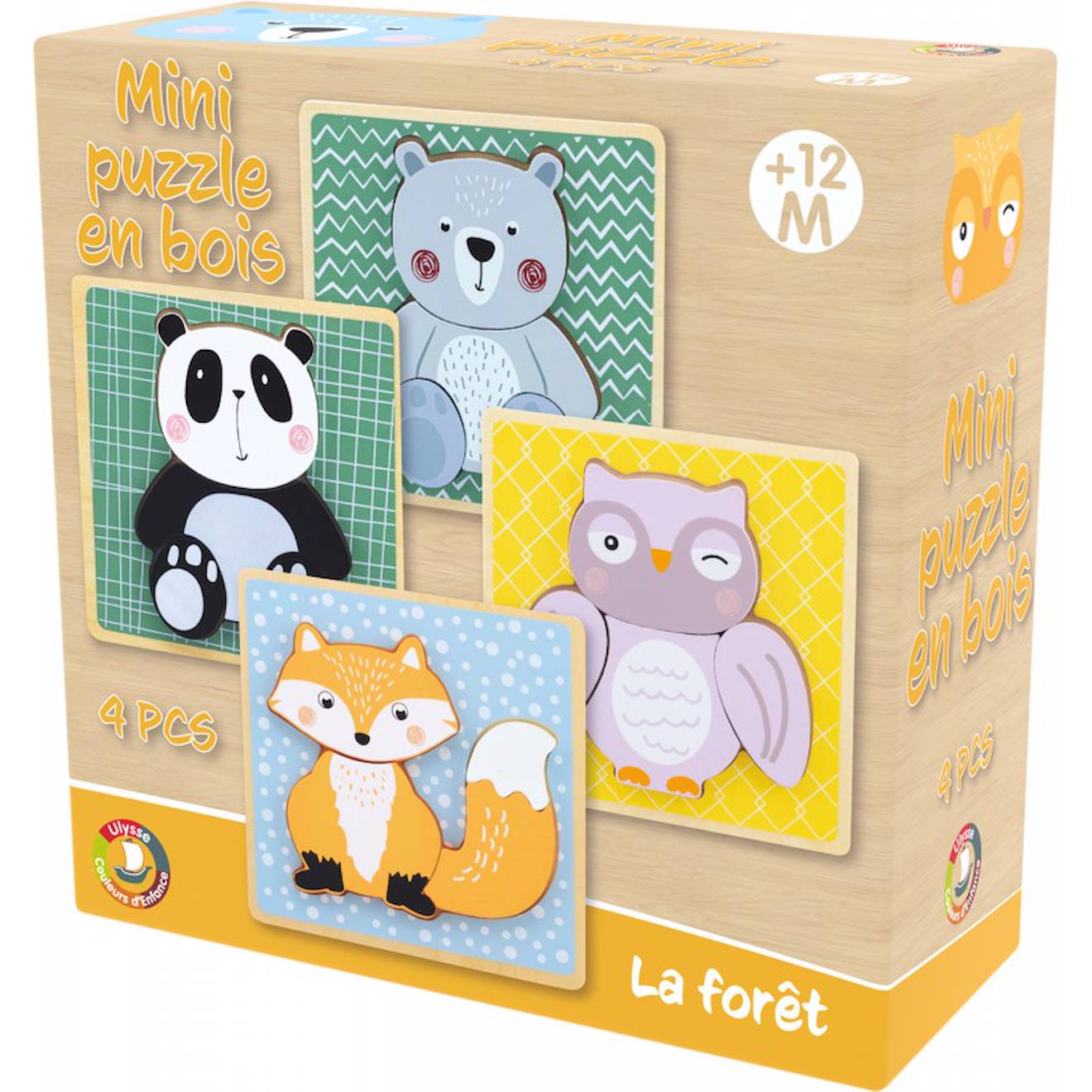 Mini-puzzles forêt beige
