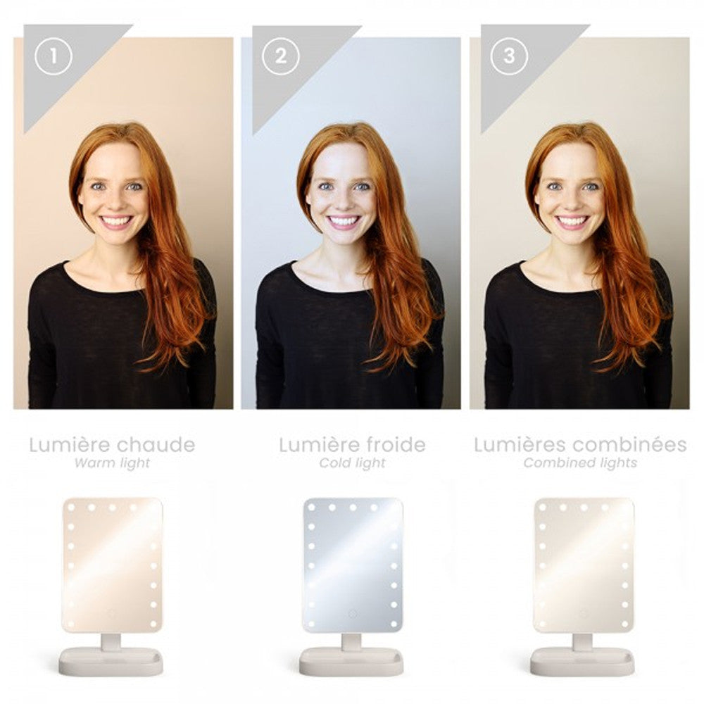 Miroir de Maquillage Lumineux - Accessoire Salle de Bain Originaux
