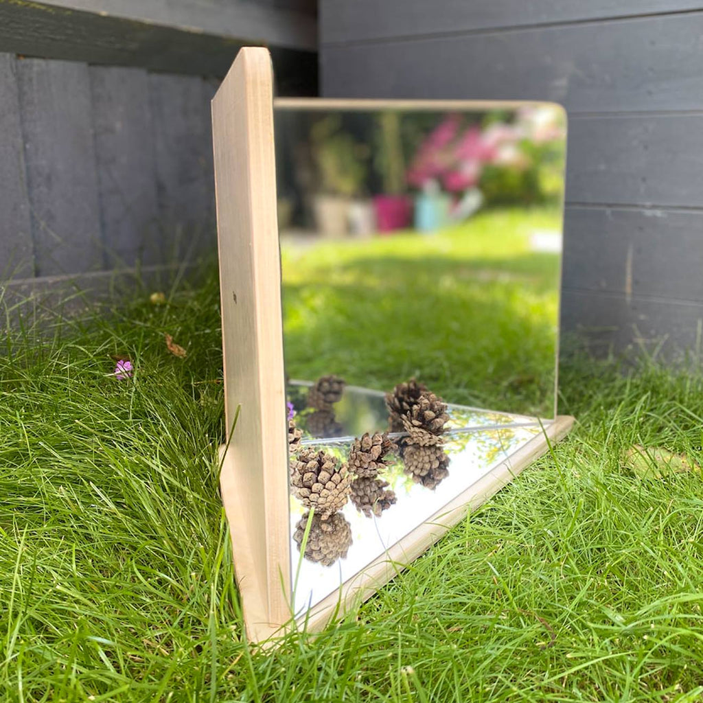 Miroir en bois à 3 faces multi-coloured