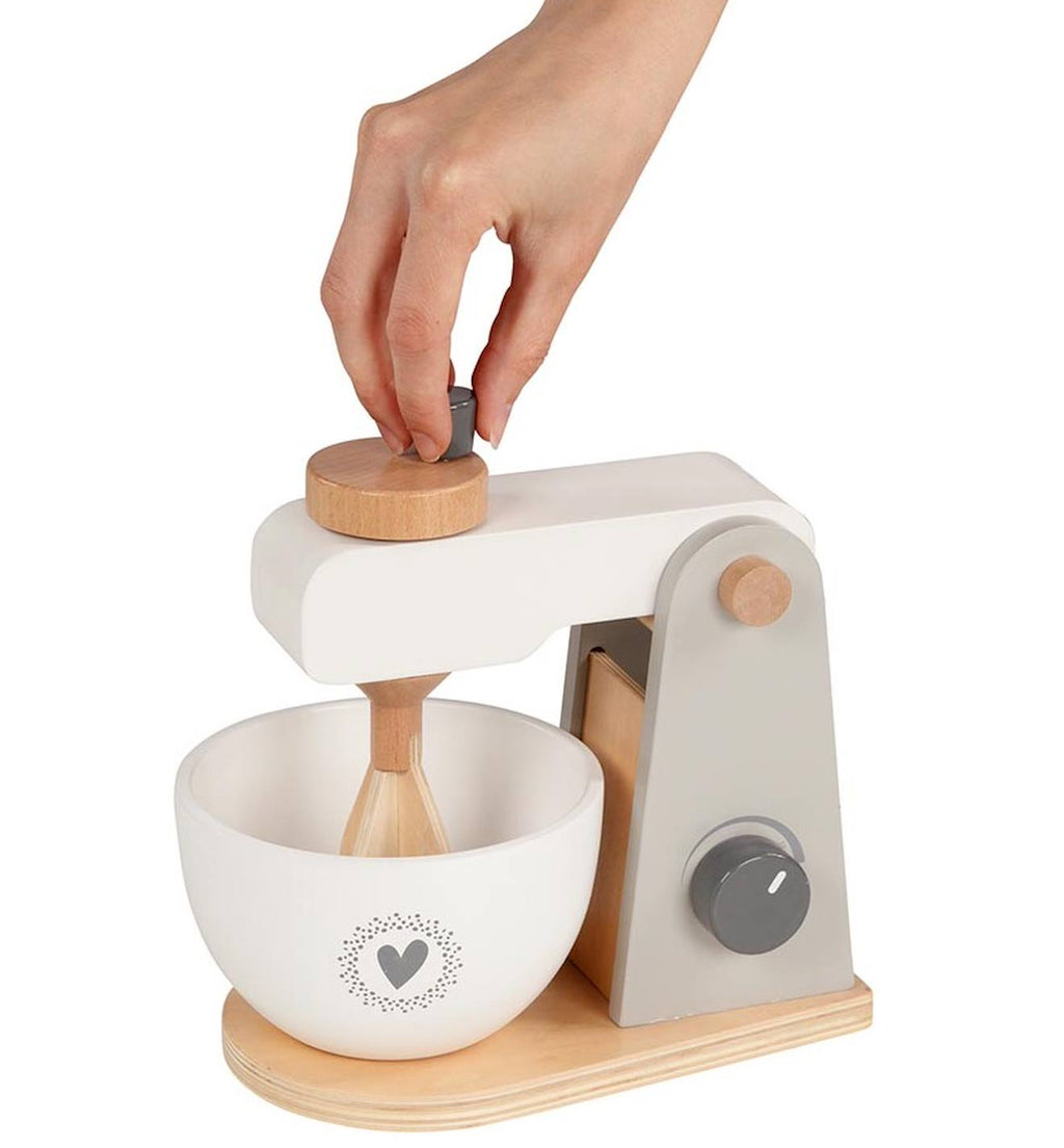 Mixeur en bois blanc