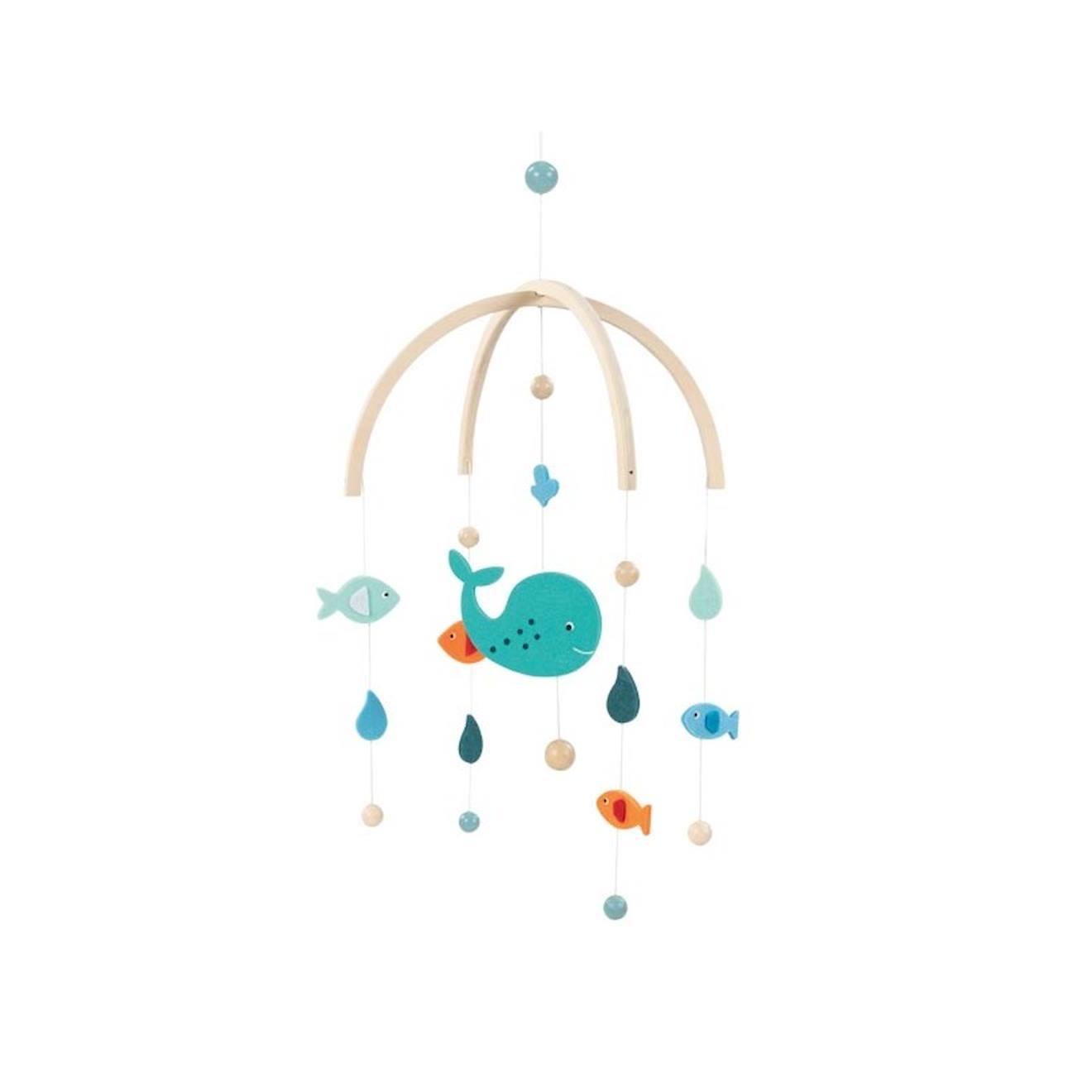 Mobile baleine beige
