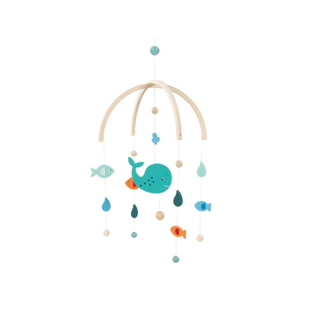 Mobile baleine beige