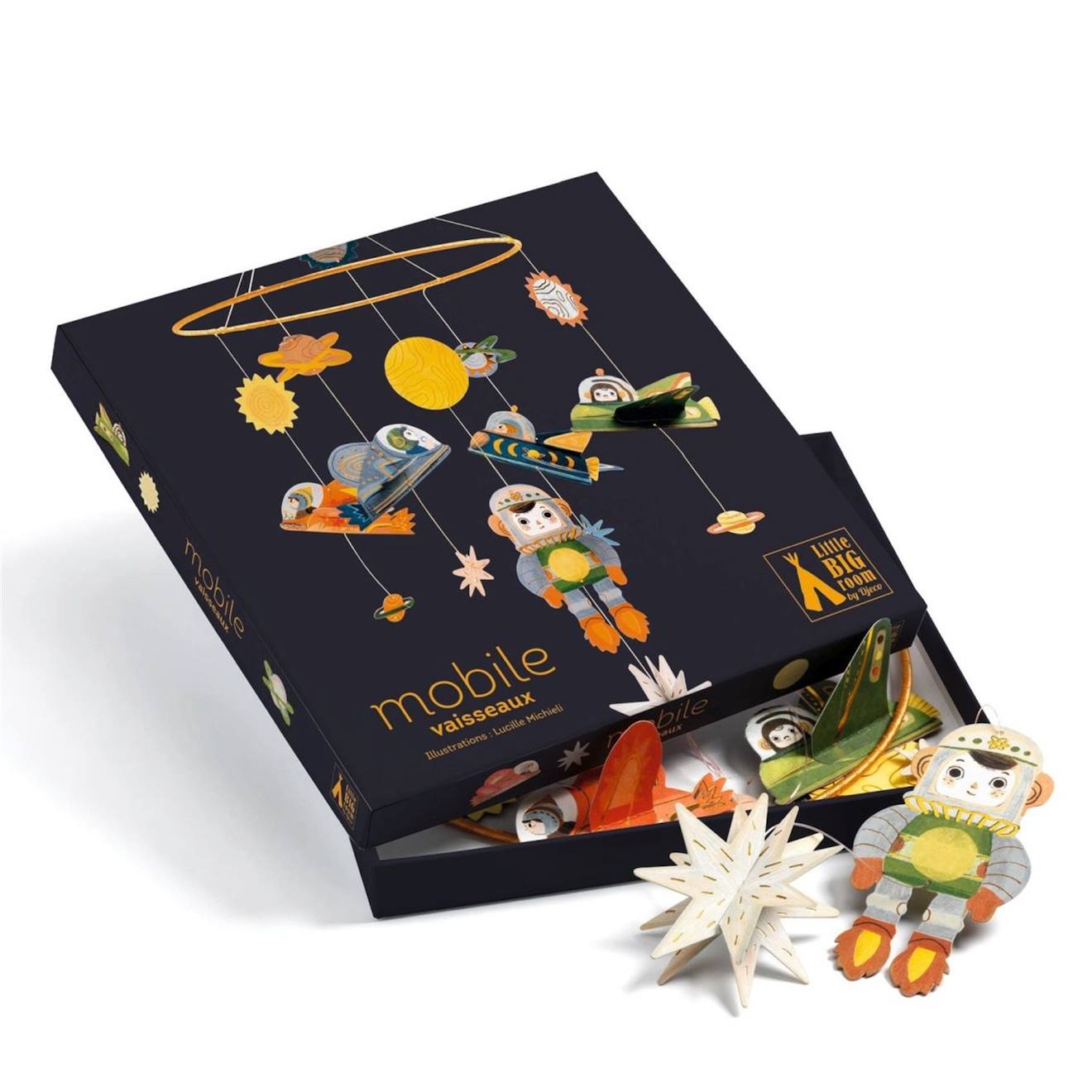 Mobile vaisseaux spatiaux multicolore