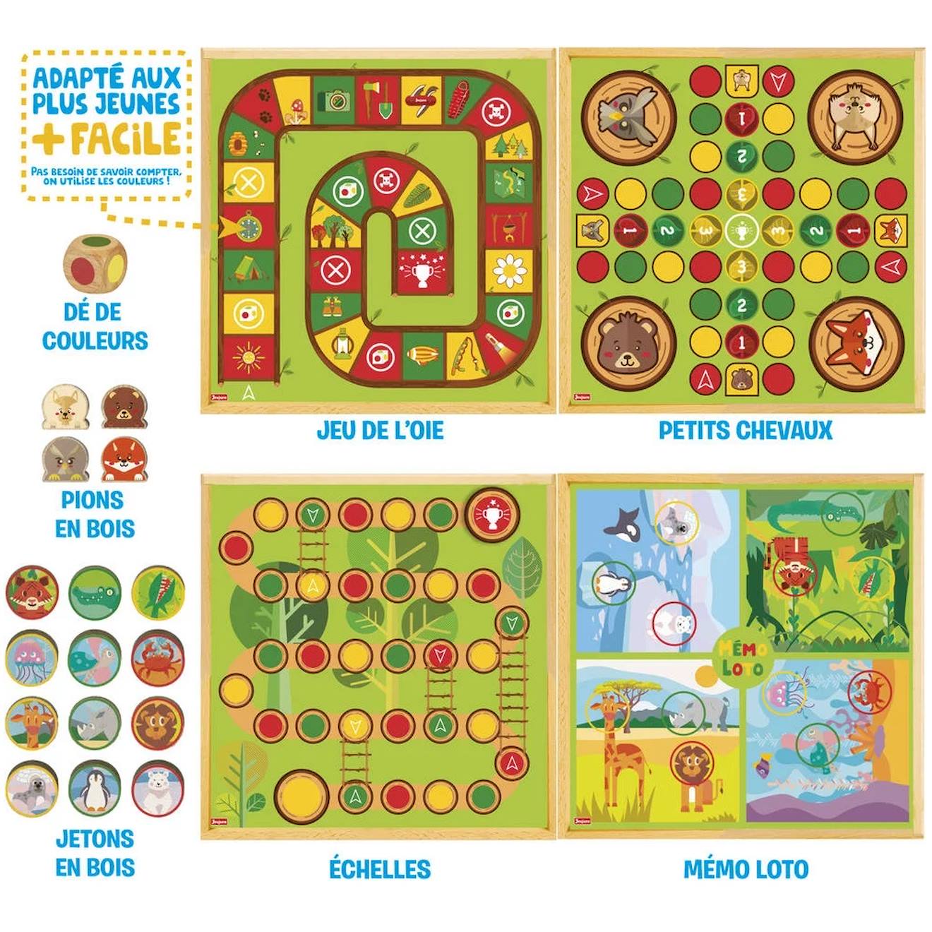 Mon 1er coffret de jeux en bois vert