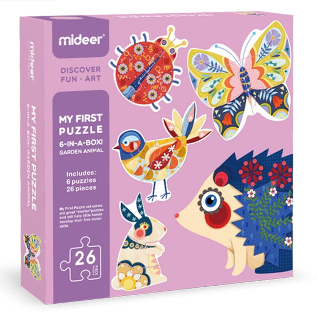 Mon 1er puzzle animaux du jardin rose