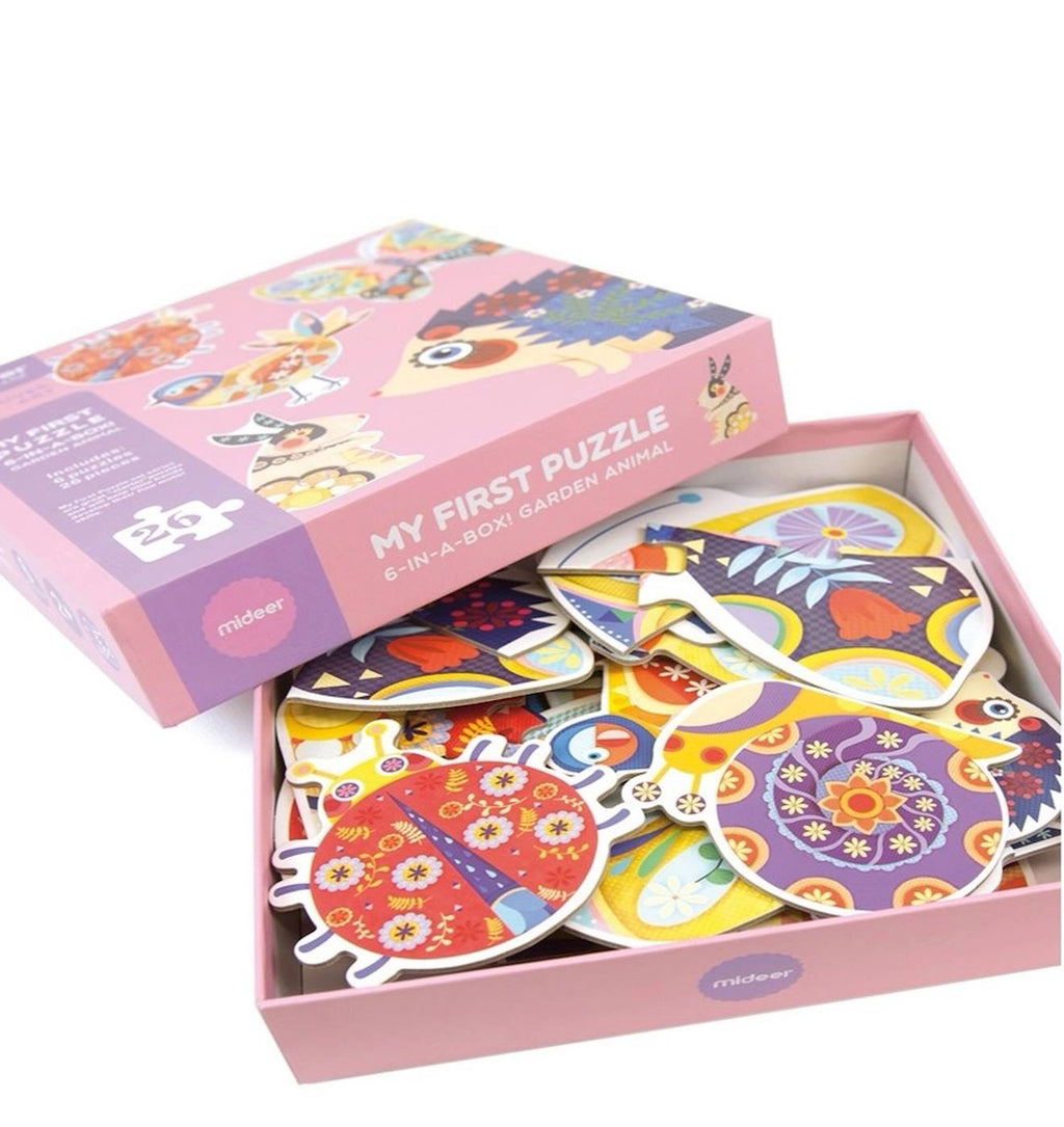 Mon 1er puzzle animaux du jardin rose