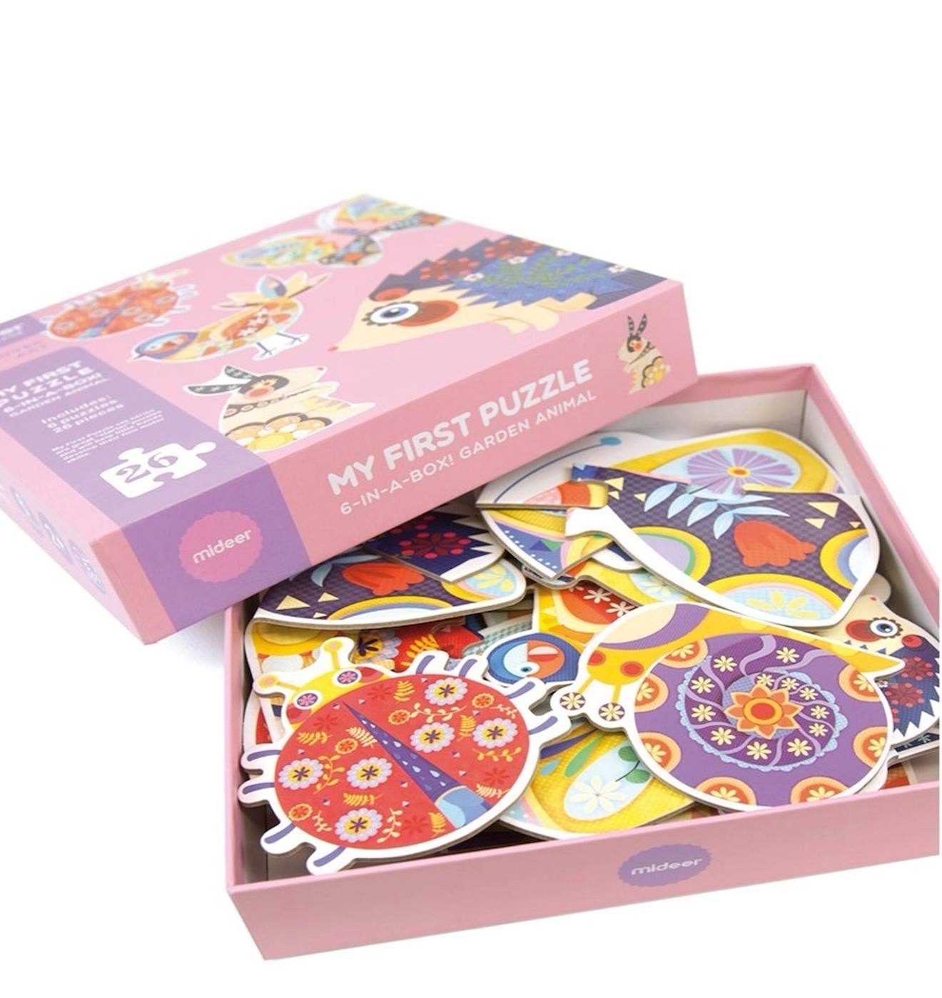 Mon 1er puzzle animaux du jardin rose