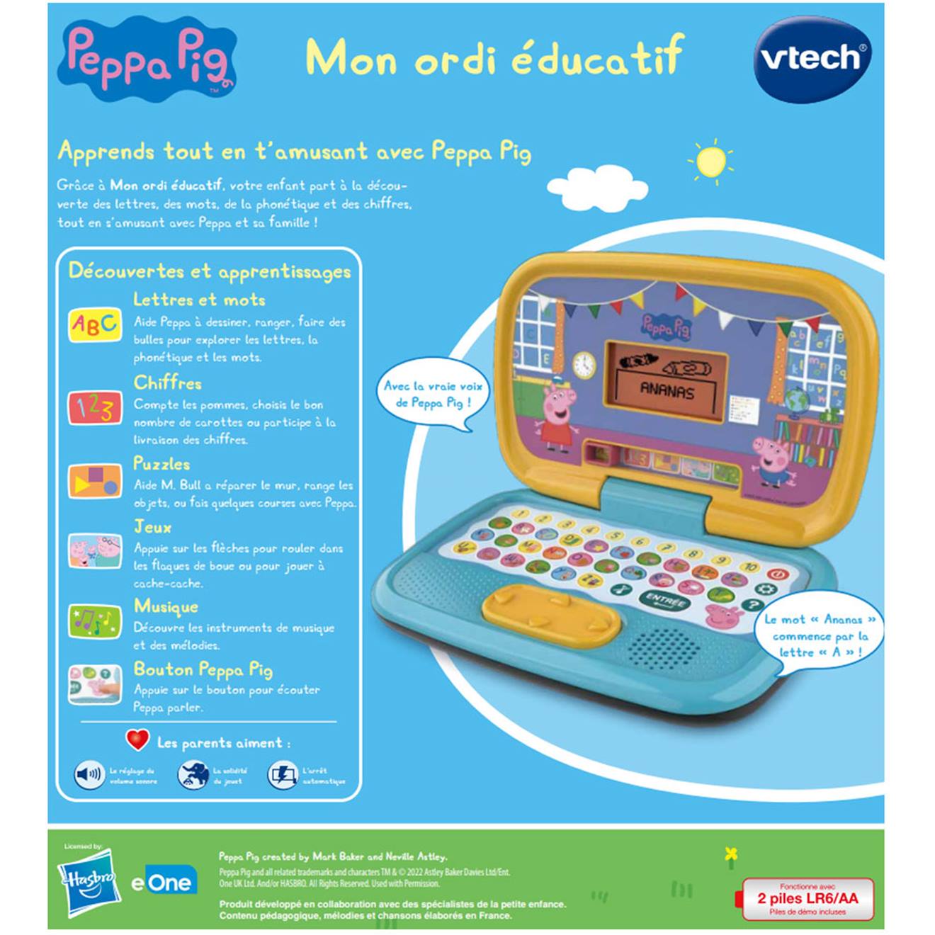 Mon ordinateur éducatif Peppa Pig multicolore