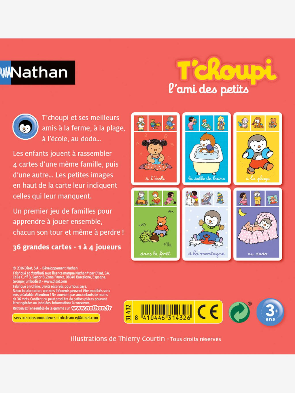 Mon premier jeu de familles t'choupi rouge