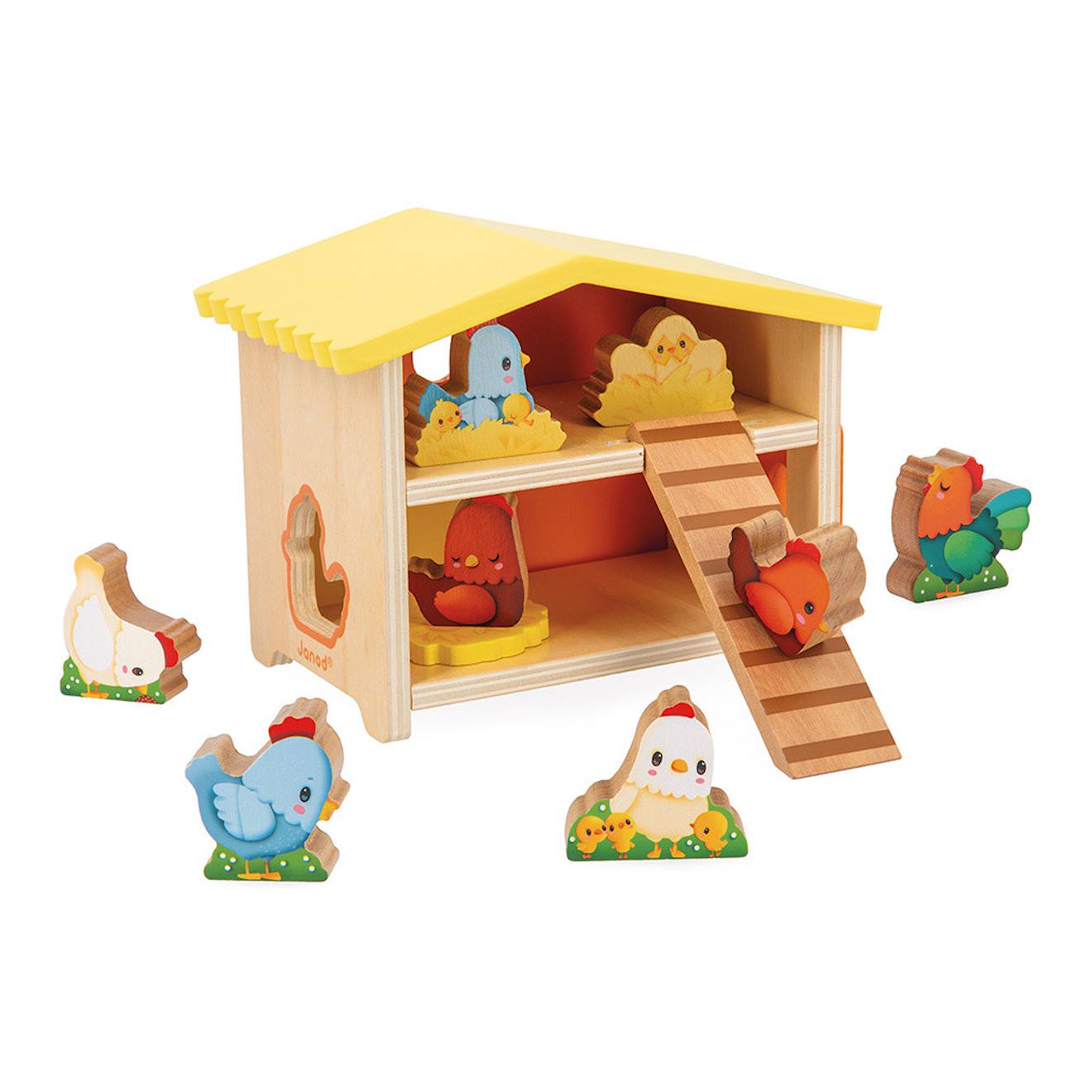 Mon premier poulailler en bois FSC orange