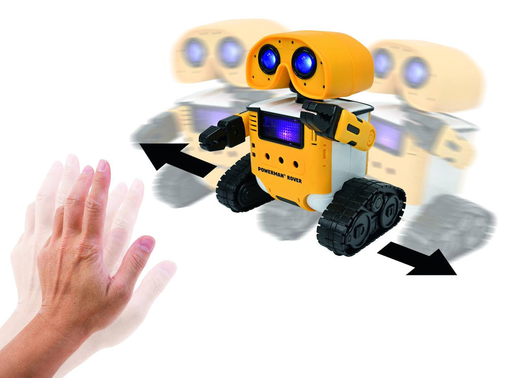 Mon robot multifonction avec changeur de voix, contrôle par geste, musiques et lumières jaune