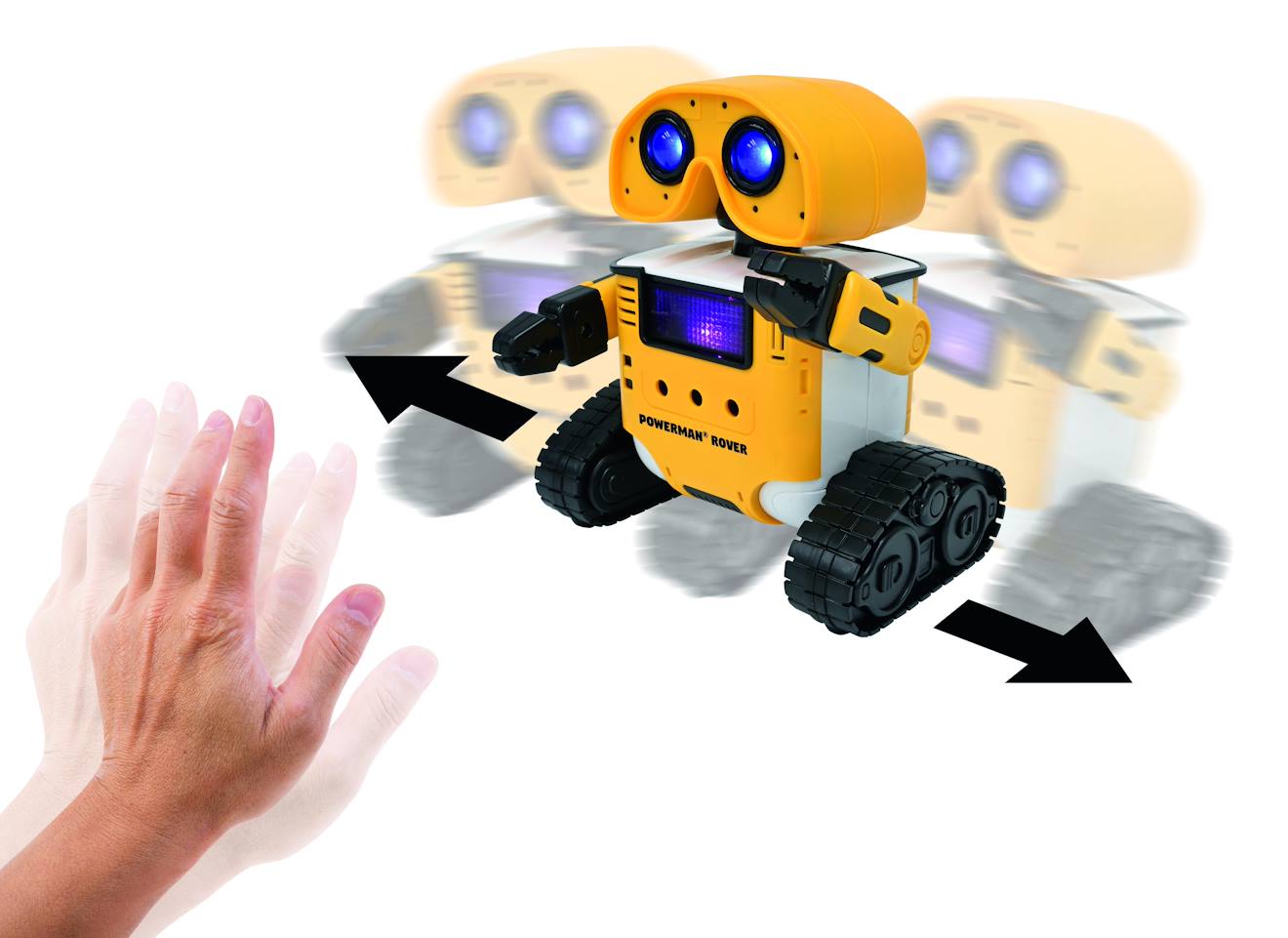 Mon robot multifonction avec changeur de voix, contrôle par geste, musiques et lumières jaune
