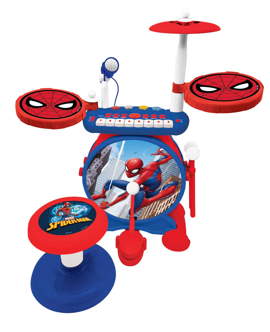 Mon rock band Spiderman batterie lumineuse complète rouge