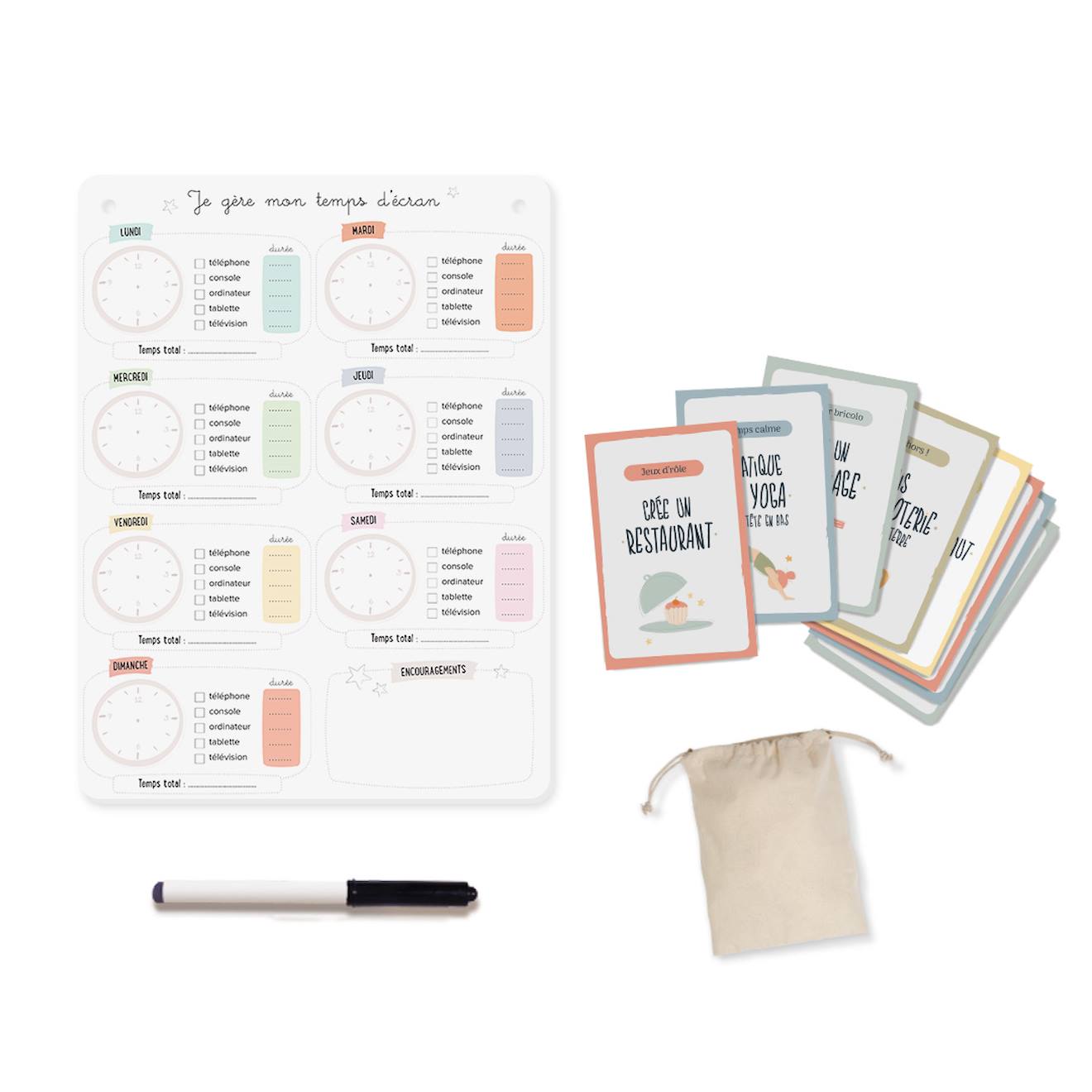 Mon temps d'écran – 30 activités blanc