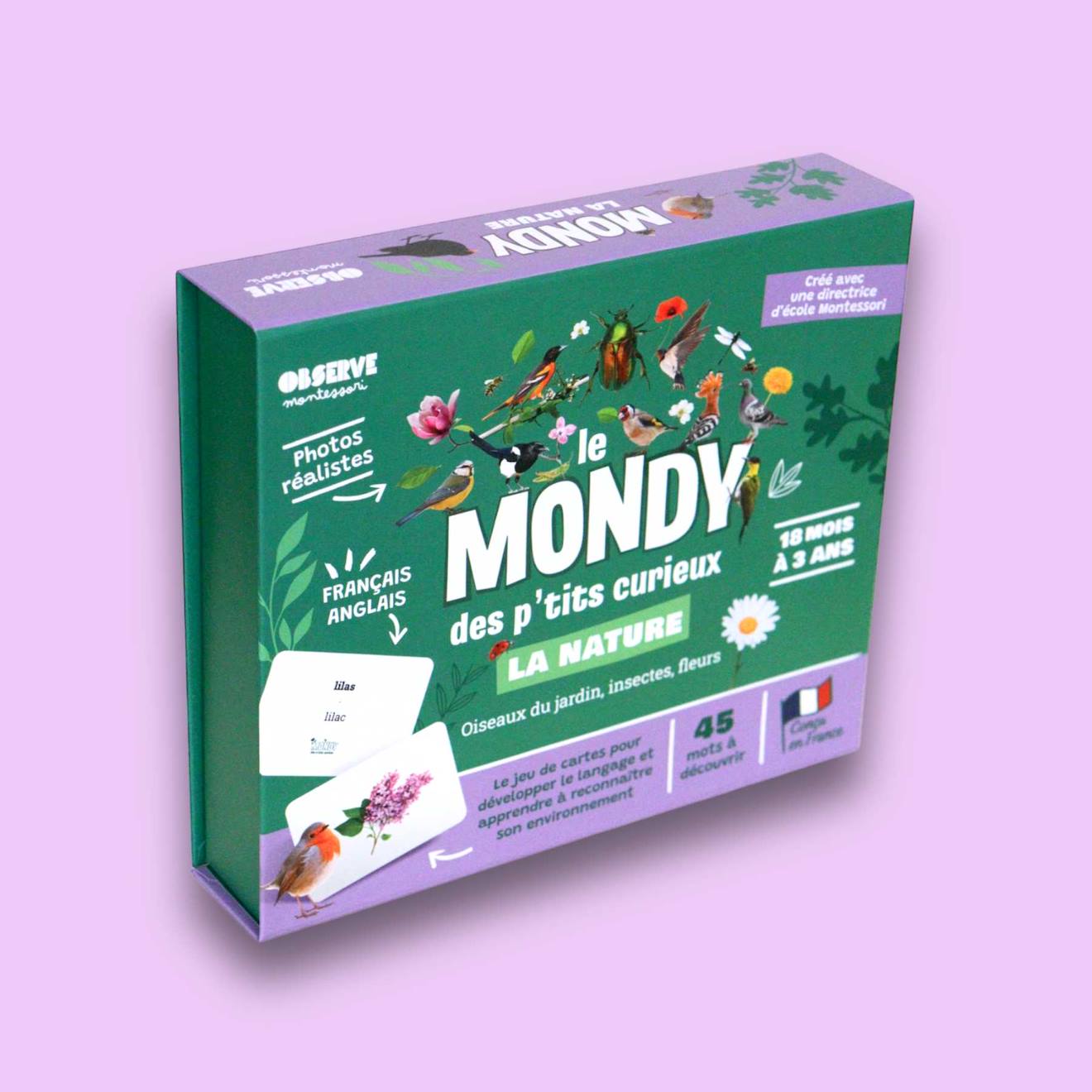 Mondy des curieux - 45 cartes bilingues autour de la nature multicolore